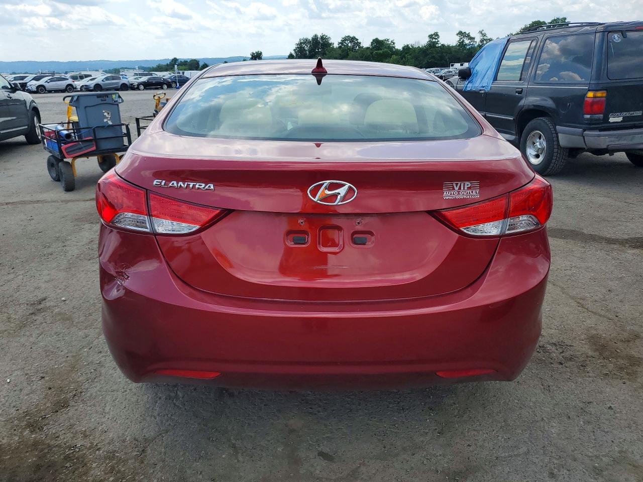 2013 Hyundai Elantra Gls Burgundy vin: 5NPDH4AEXDH247756
