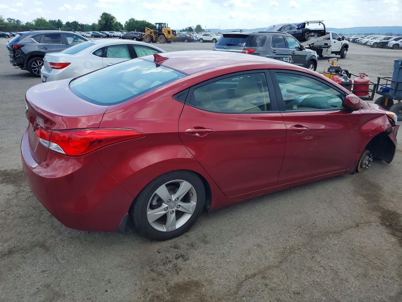 2013 Hyundai Elantra Gls Burgundy vin: 5NPDH4AEXDH247756