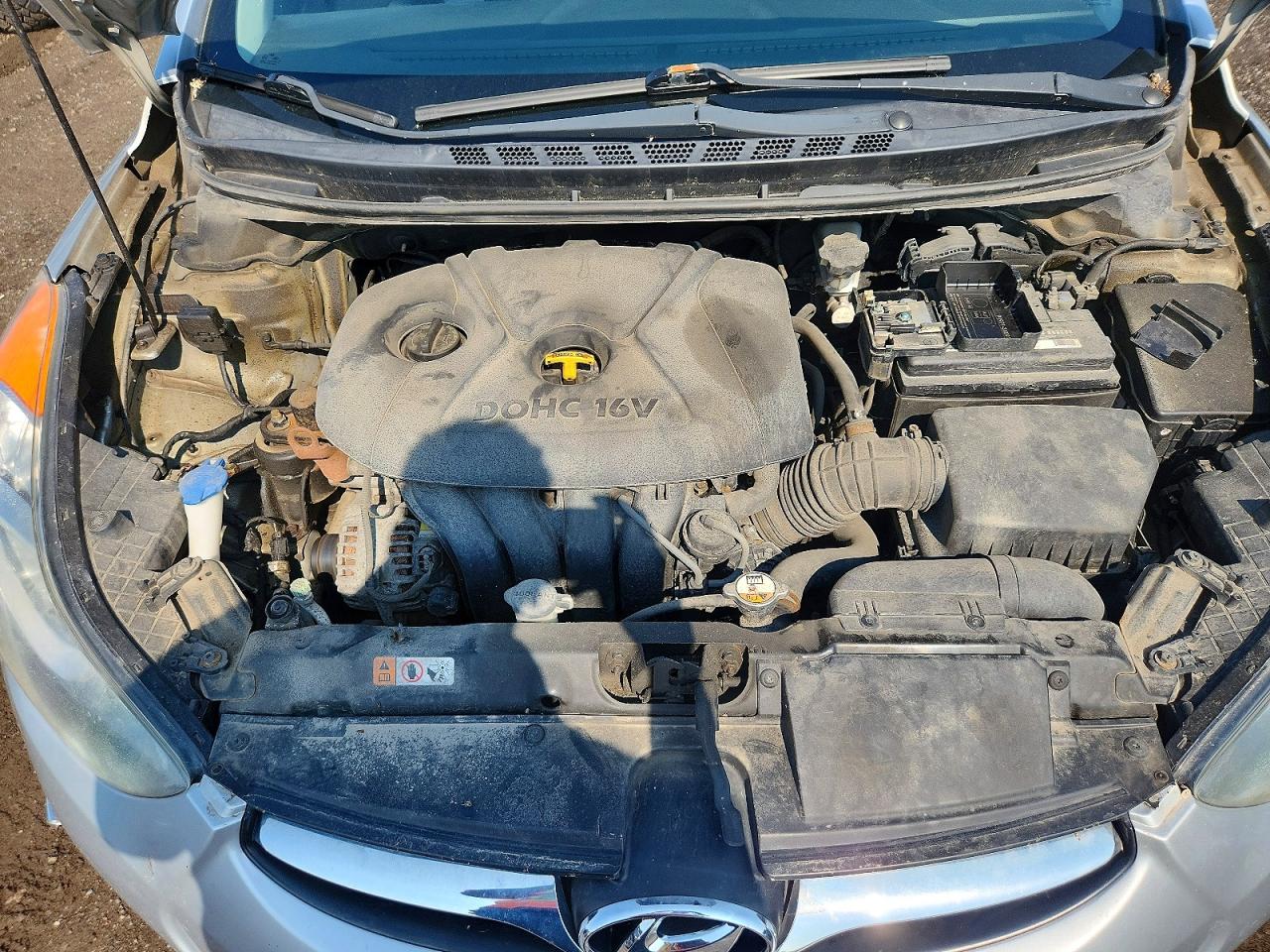 2013 Hyundai Elantra Gls Серый vin: 5NPDH4AEXDH250057