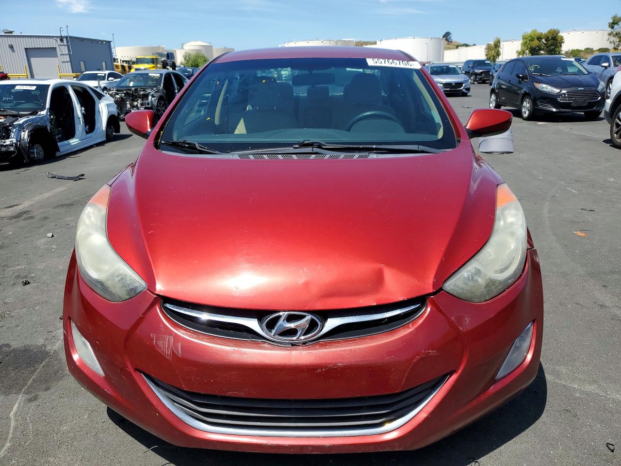 2013 Hyundai Elantra Gls Red vin: 5NPDH4AEXDH254187