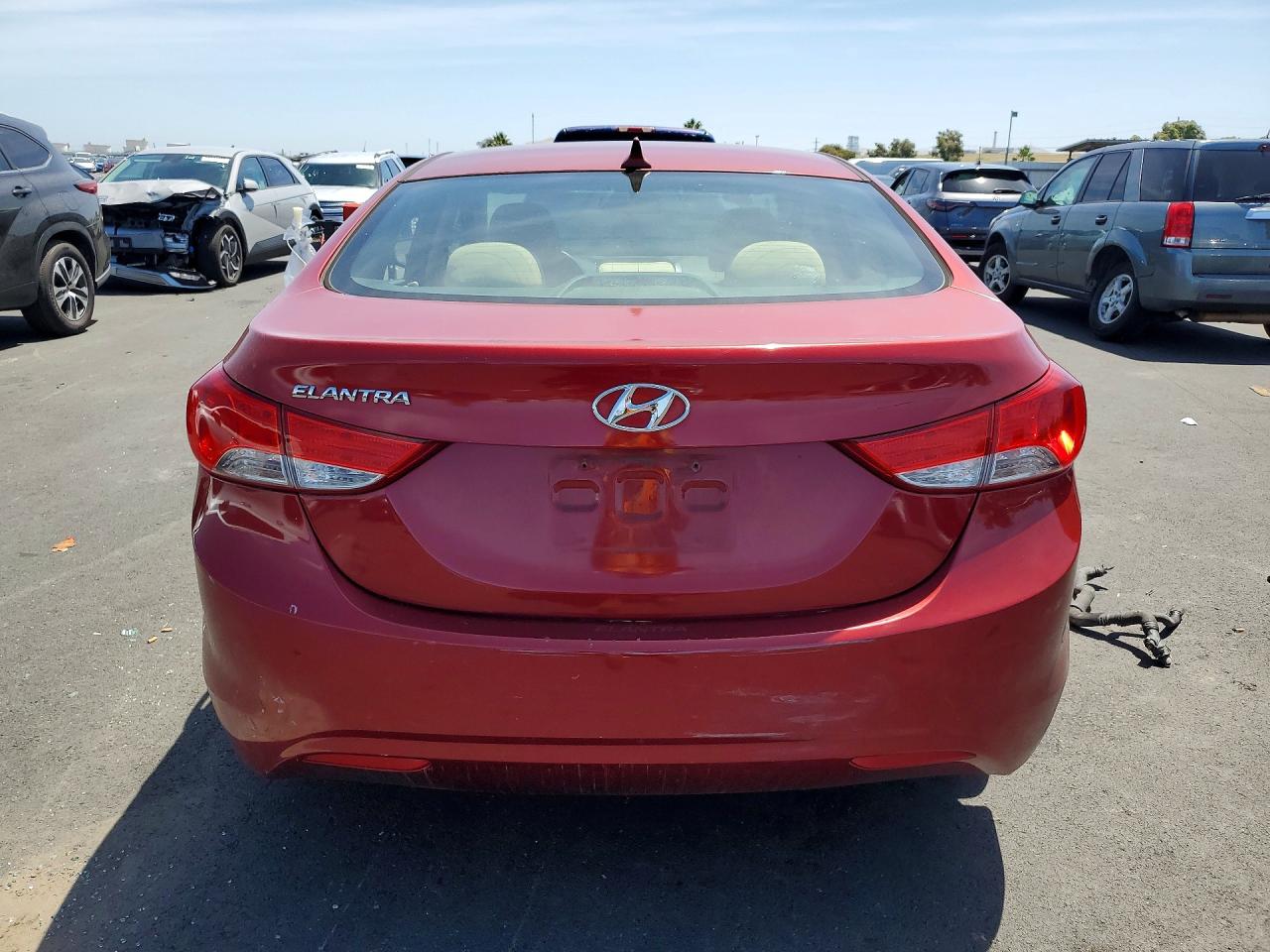 2013 Hyundai Elantra Gls Red vin: 5NPDH4AEXDH254187