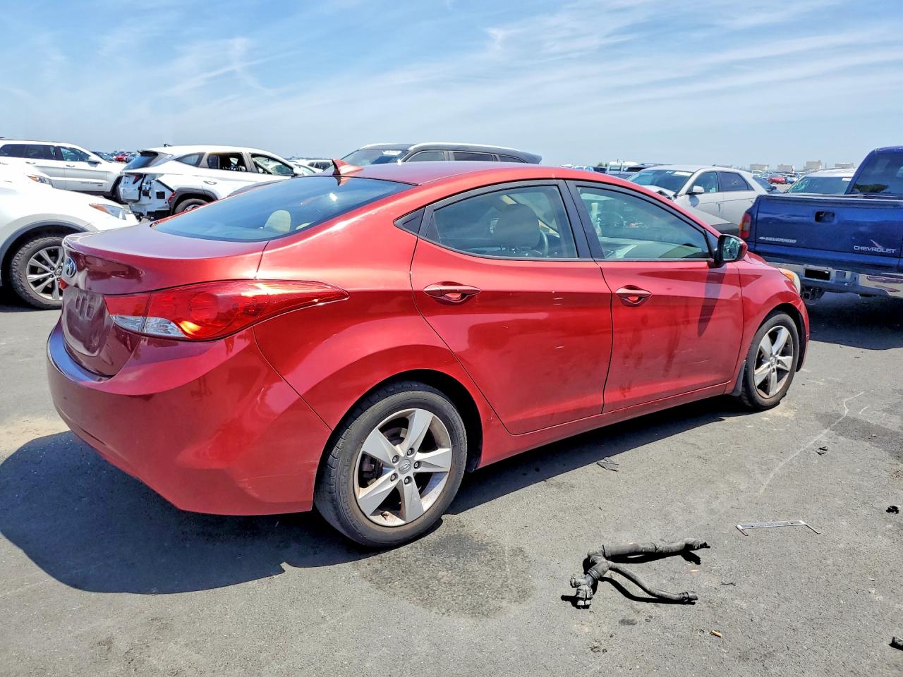 2013 Hyundai Elantra Gls Red vin: 5NPDH4AEXDH254187