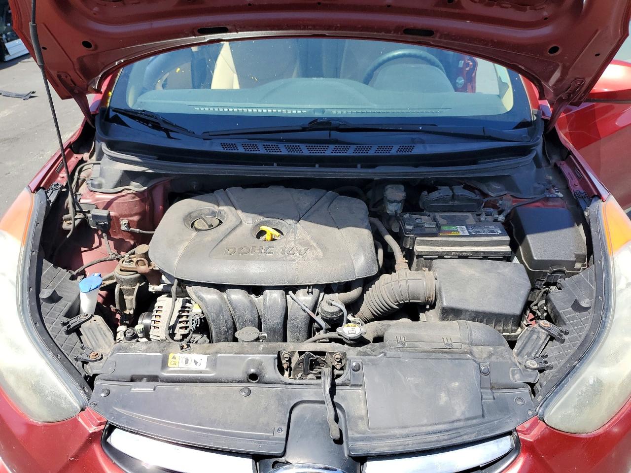 2013 Hyundai Elantra Gls Red vin: 5NPDH4AEXDH254187