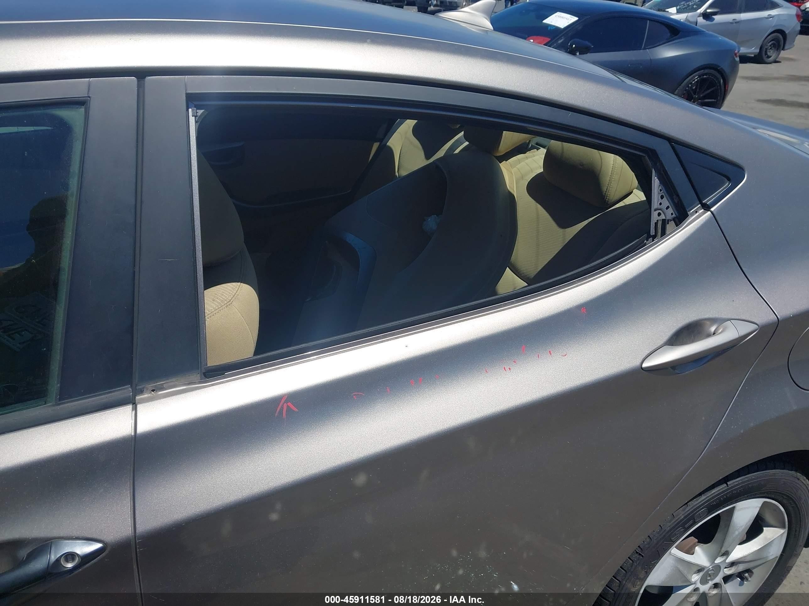 2013 Hyundai Elantra Gls Gray vin: 5NPDH4AEXDH254481