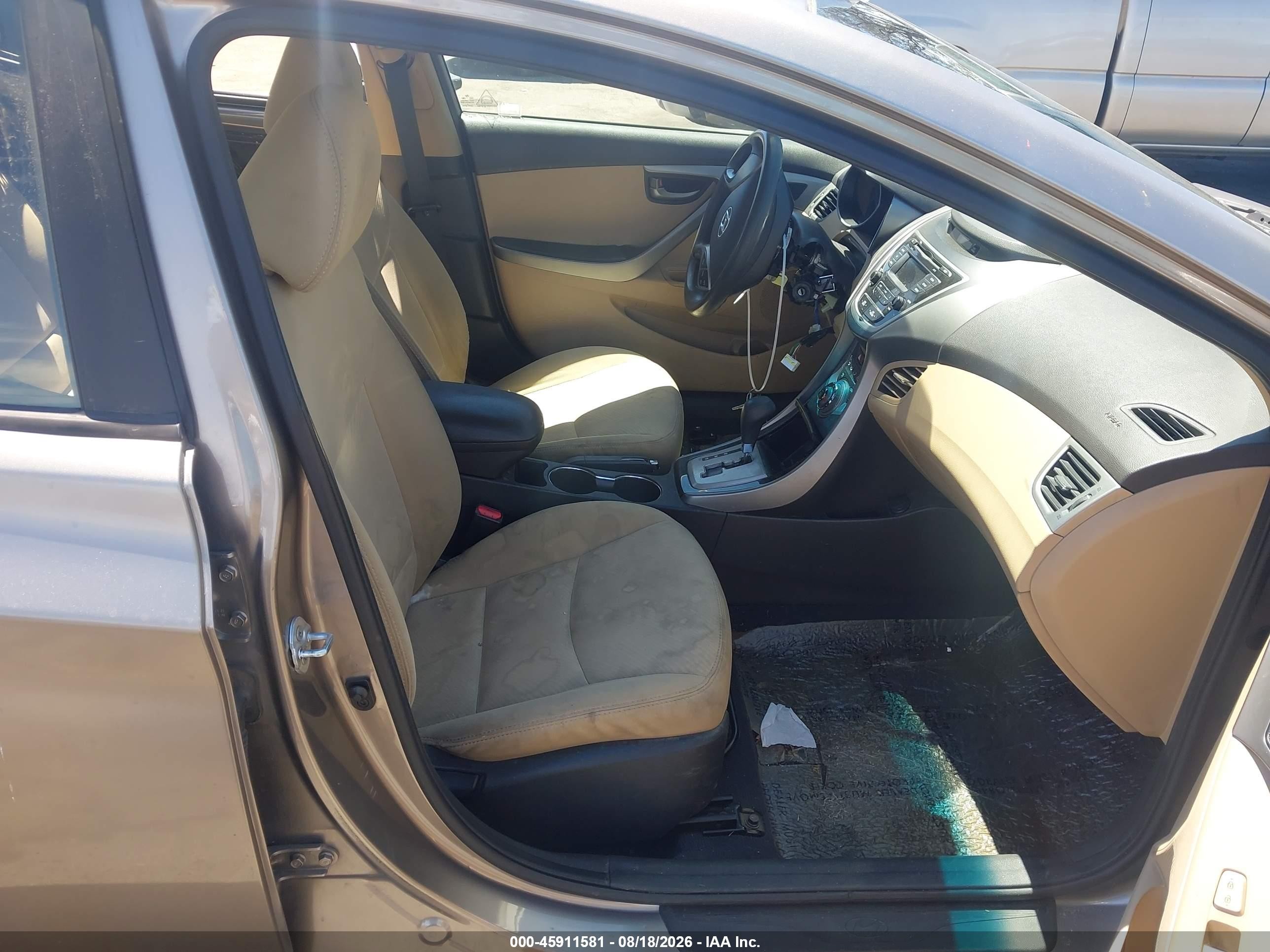 2013 Hyundai Elantra Gls Gray vin: 5NPDH4AEXDH254481
