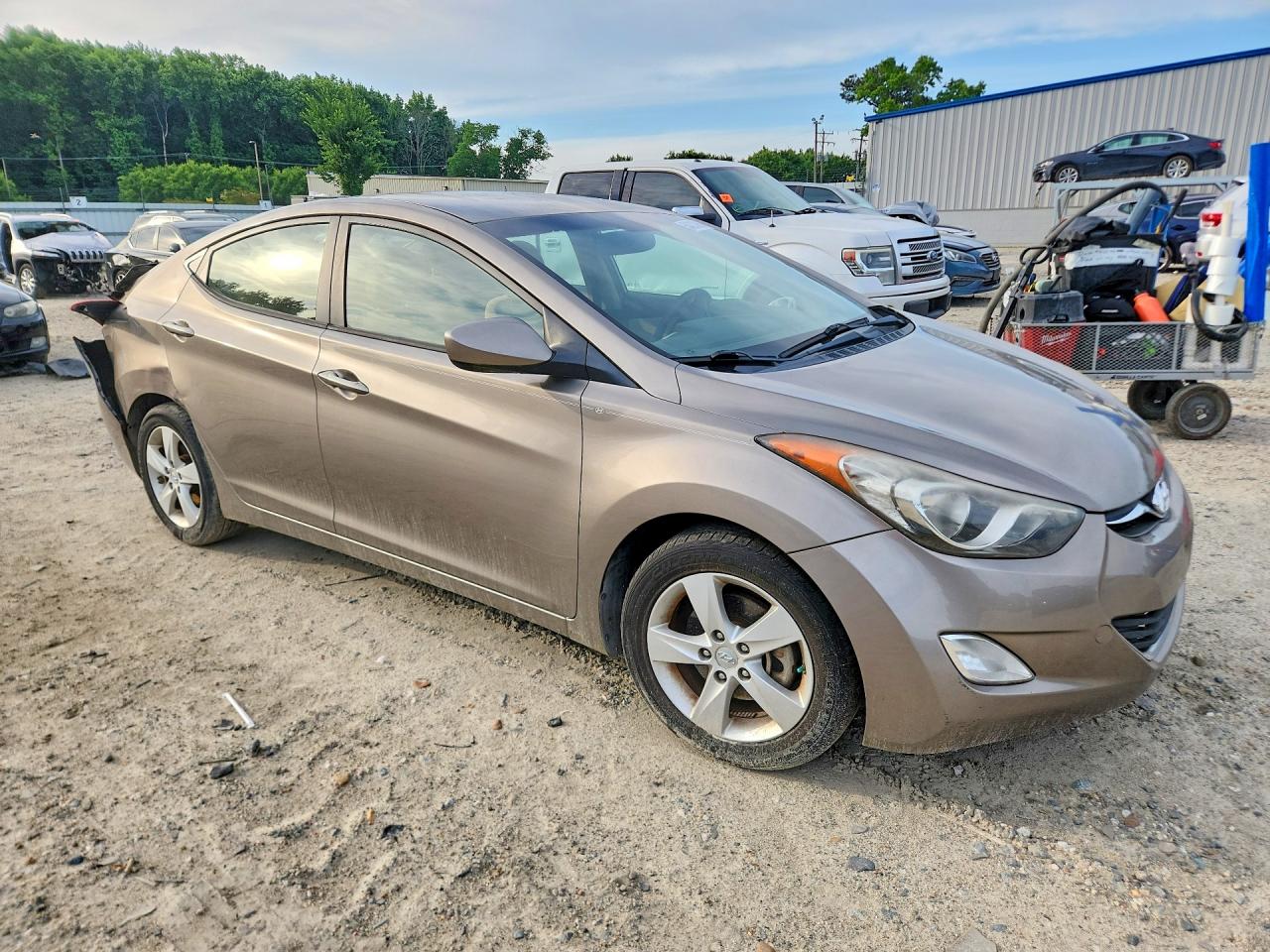 2013 Hyundai Elantra Gls Tan vin: 5NPDH4AEXDH259423