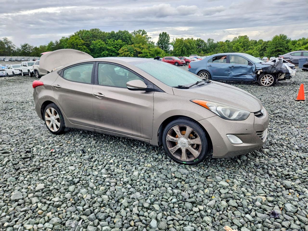 2013 Hyundai Elantra Limited Желто-коричневый vin: 5NPDH4AEXDH259440