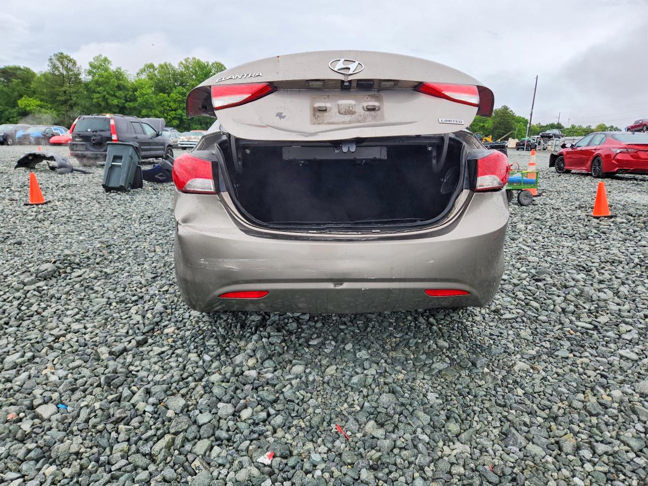2013 Hyundai Elantra Limited Желто-коричневый vin: 5NPDH4AEXDH259440