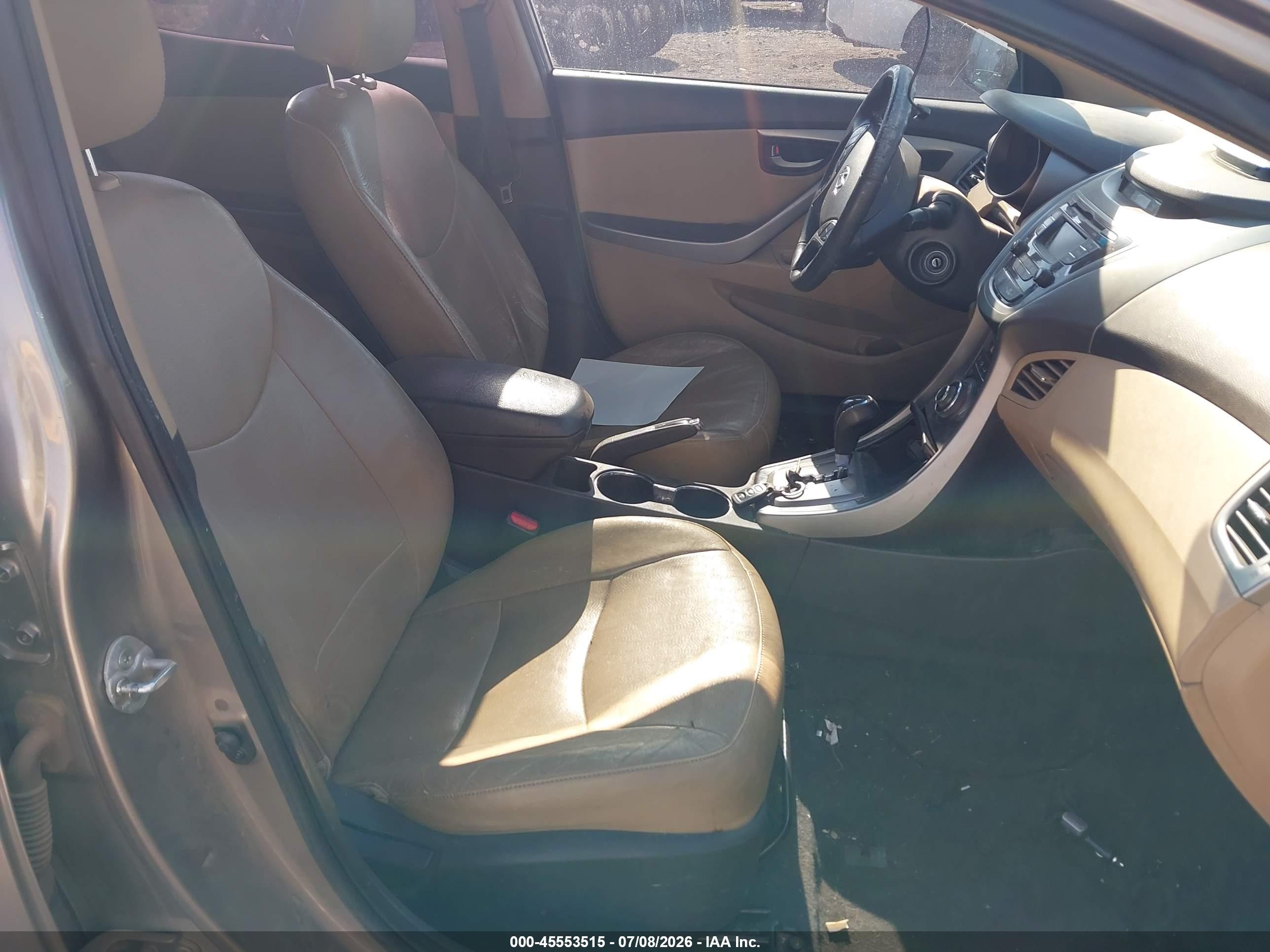 2013 Hyundai Elantra Limited Gray vin: 5NPDH4AEXDH259664
