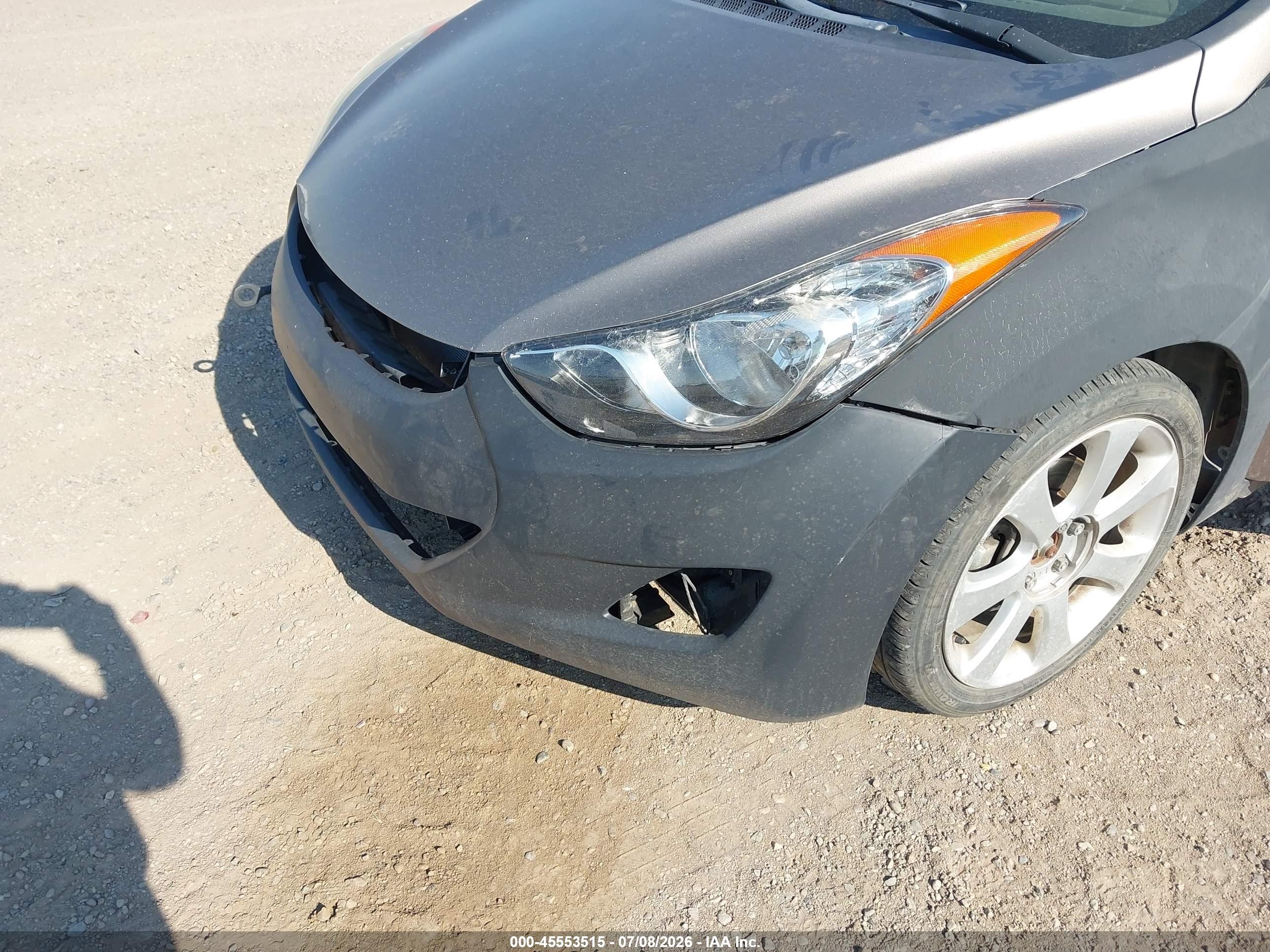 2013 Hyundai Elantra Limited Gray vin: 5NPDH4AEXDH259664