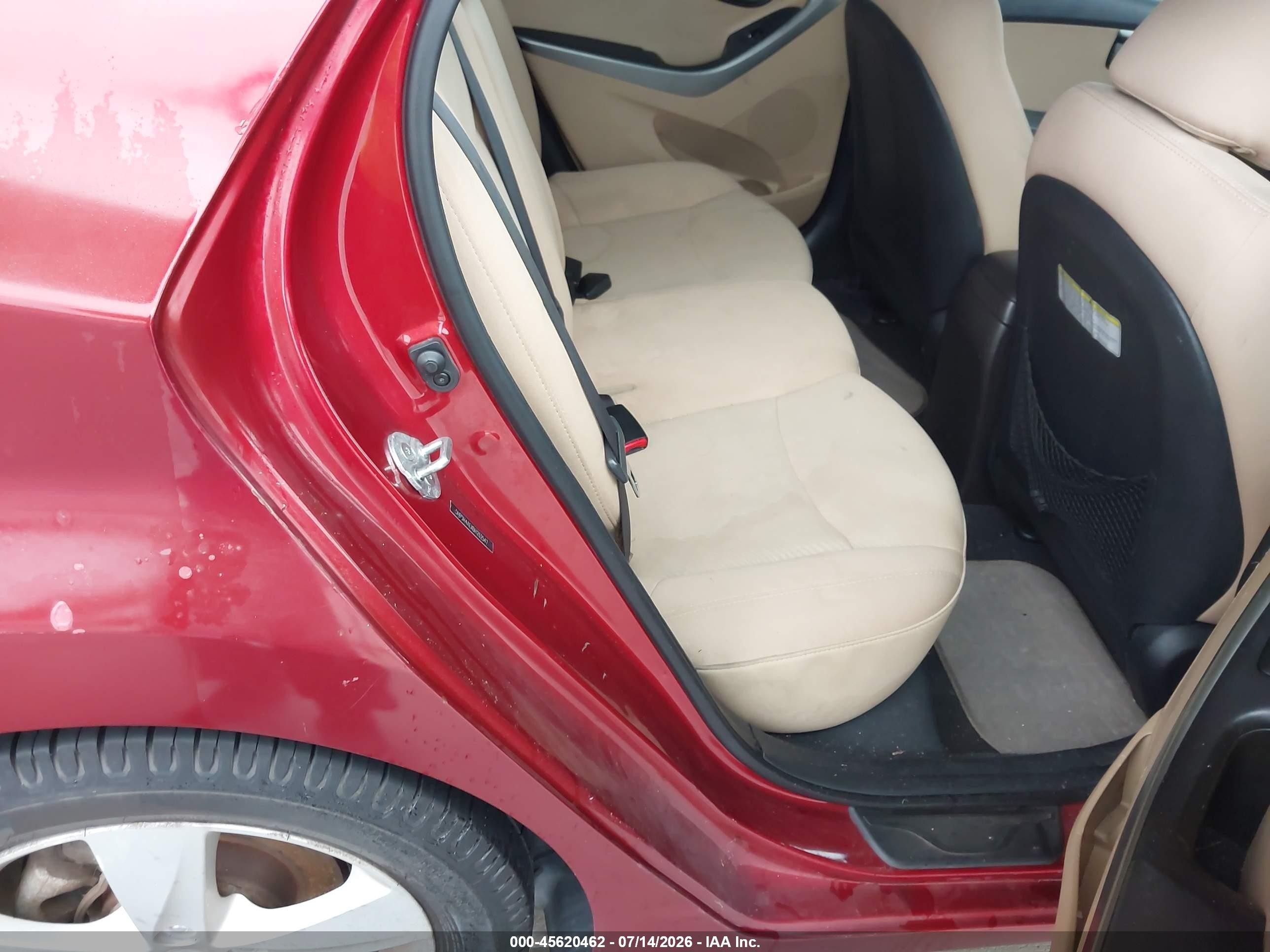 2013 Hyundai Elantra Gls Maroon vin: 5NPDH4AEXDH262547