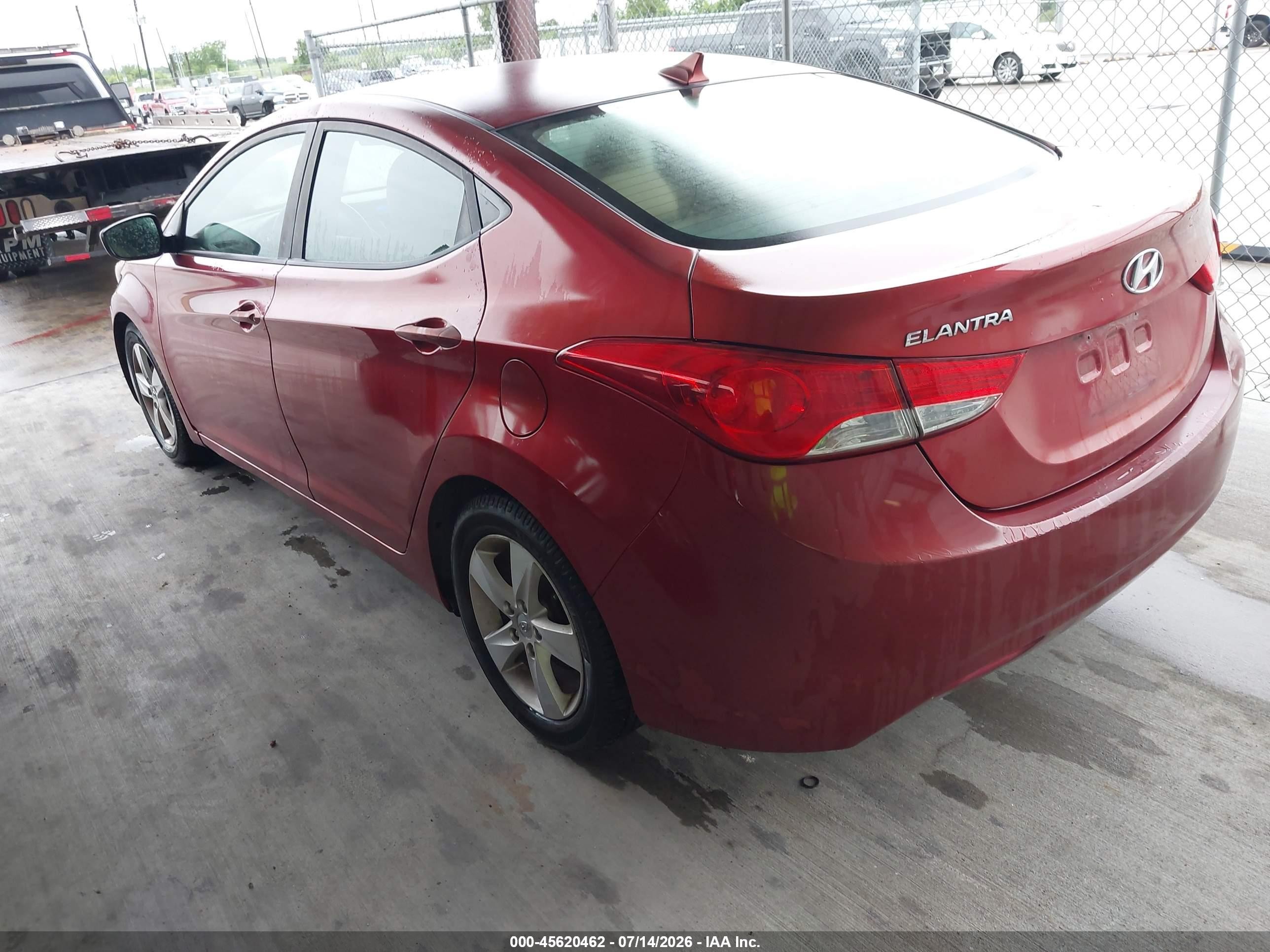 2013 Hyundai Elantra Gls Maroon vin: 5NPDH4AEXDH262547