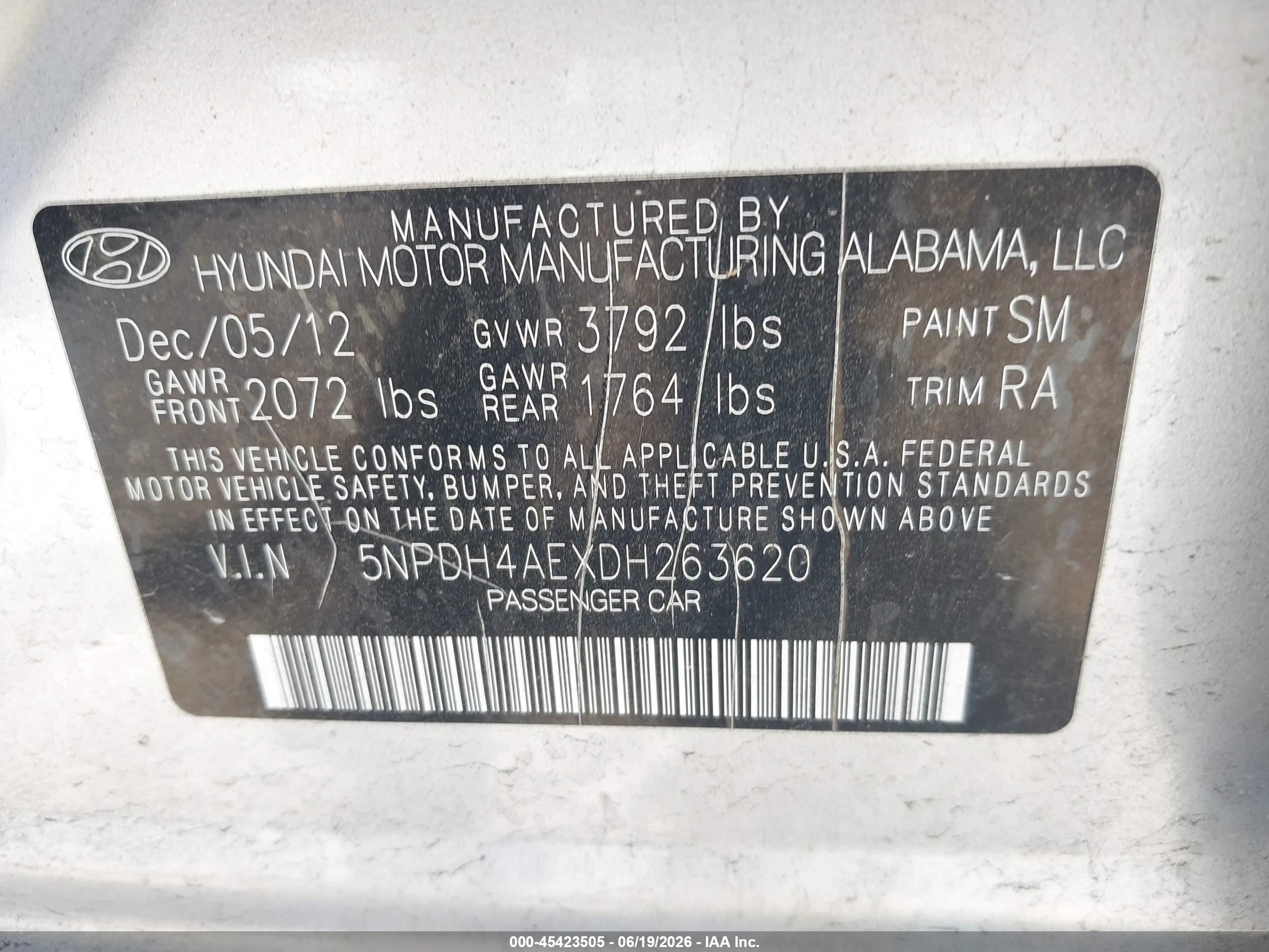 2013 Hyundai Elantra Limited Серебряный vin: 5NPDH4AEXDH263620