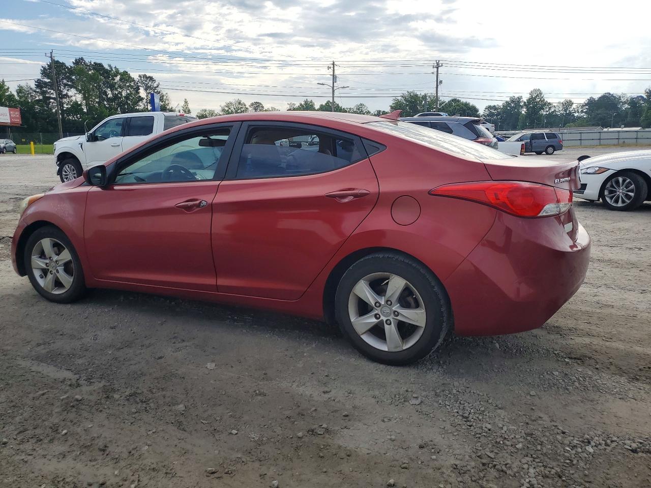 2013 Hyundai Elantra Gls Red vin: 5NPDH4AEXDH264993