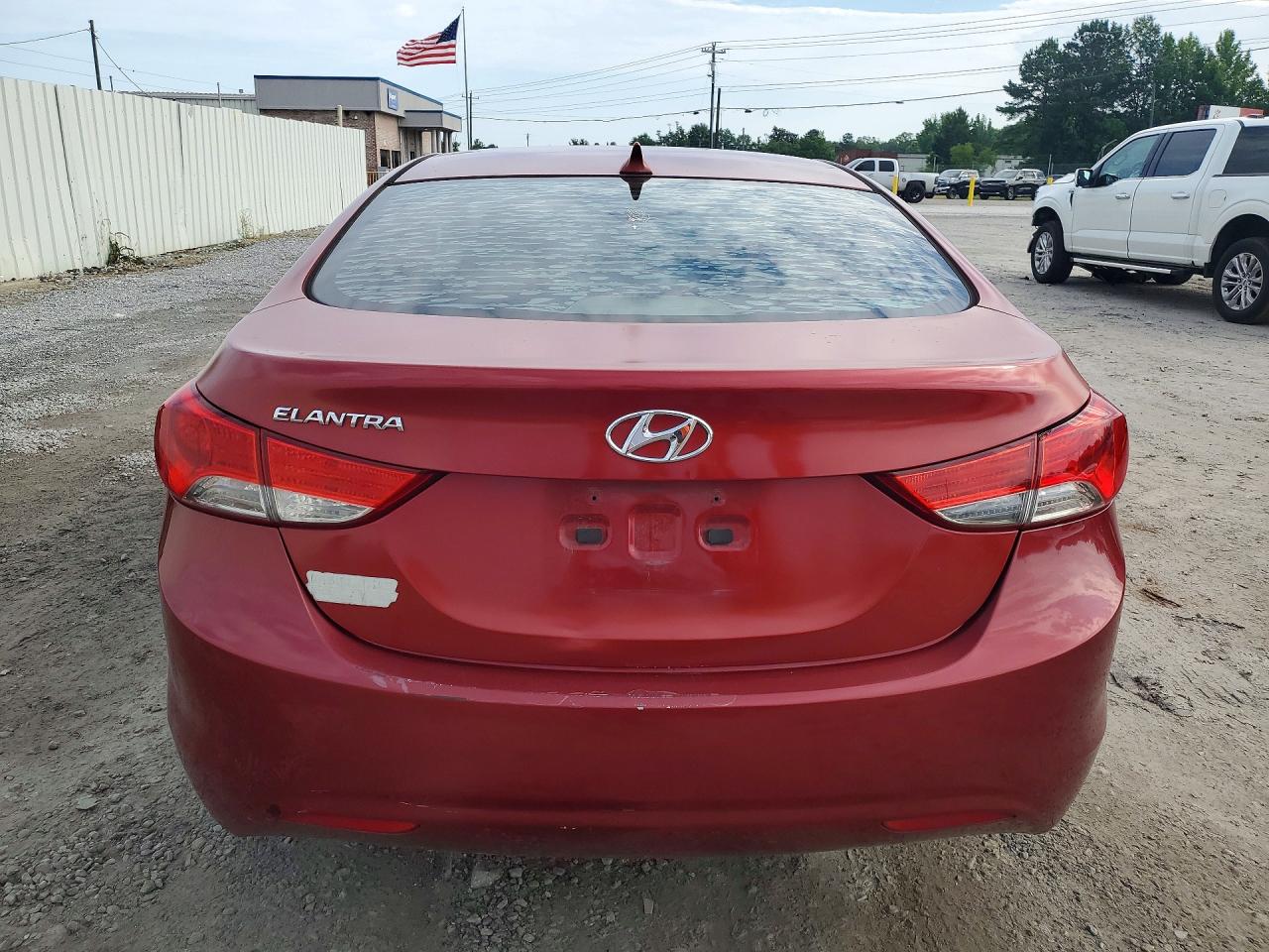 2013 Hyundai Elantra Gls Red vin: 5NPDH4AEXDH264993