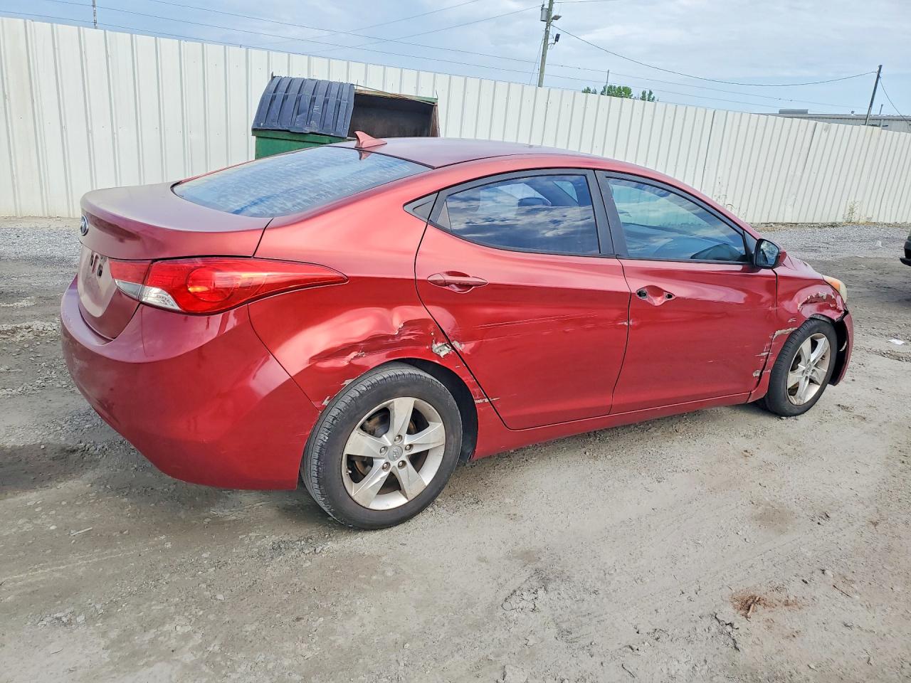2013 Hyundai Elantra Gls Red vin: 5NPDH4AEXDH264993