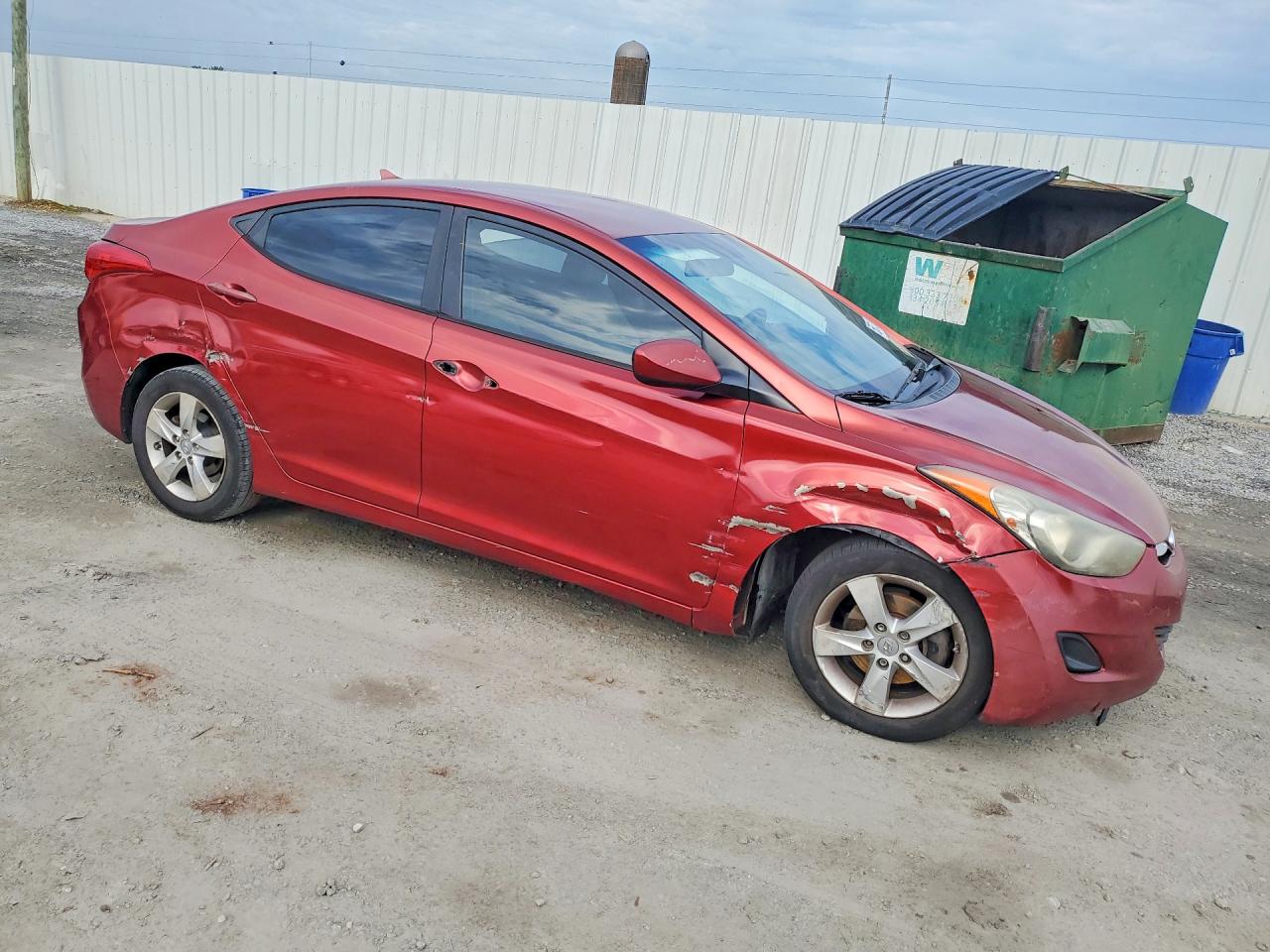 2013 Hyundai Elantra Gls Red vin: 5NPDH4AEXDH264993