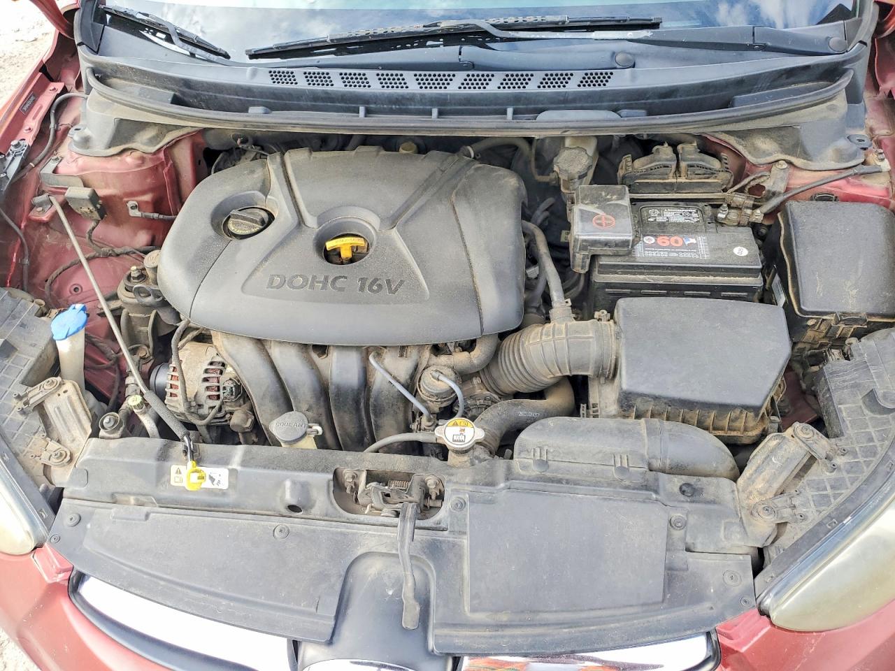 2013 Hyundai Elantra Gls Red vin: 5NPDH4AEXDH264993