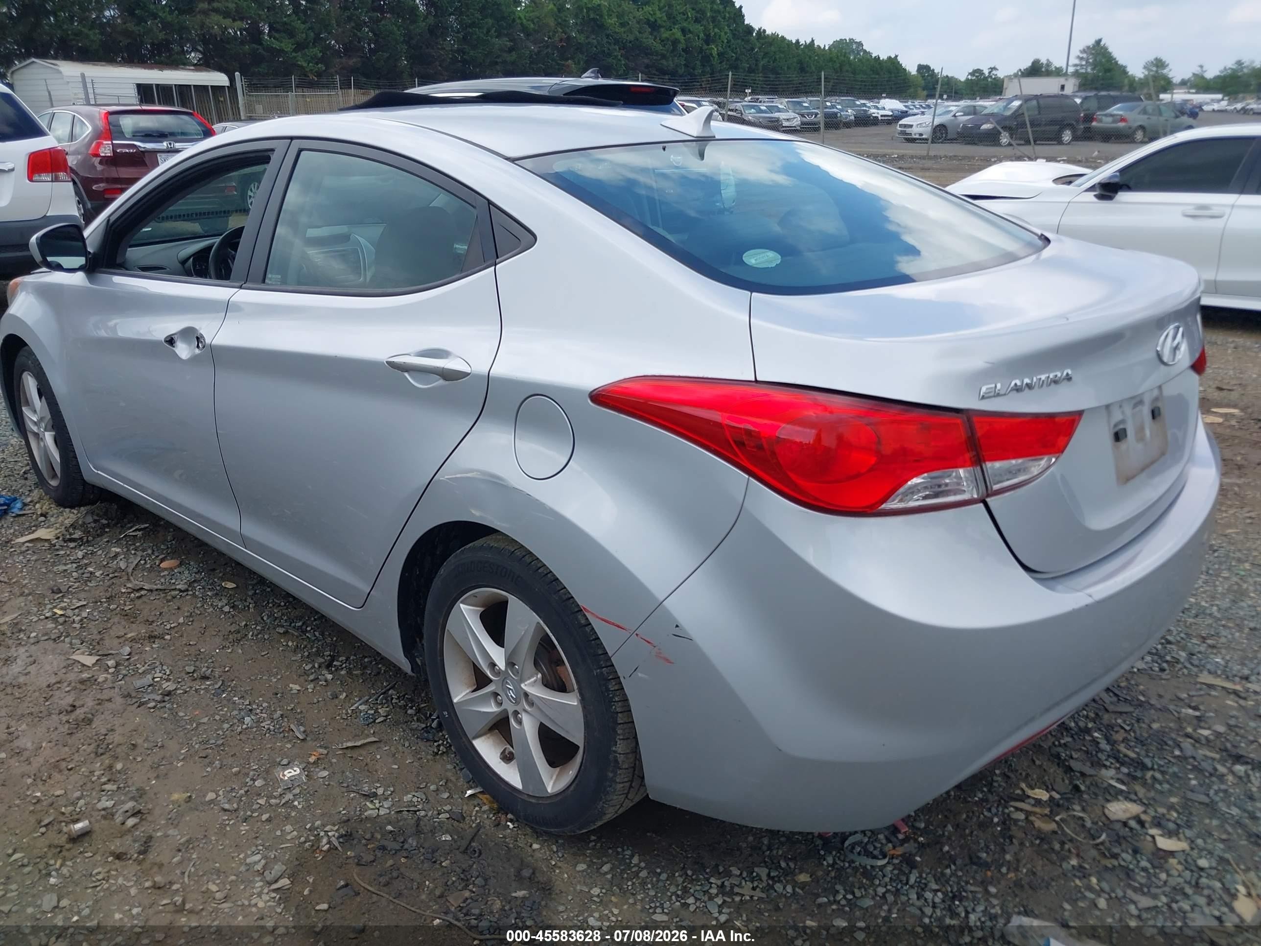 2013 Hyundai Elantra Gls Silver vin: 5NPDH4AEXDH268509
