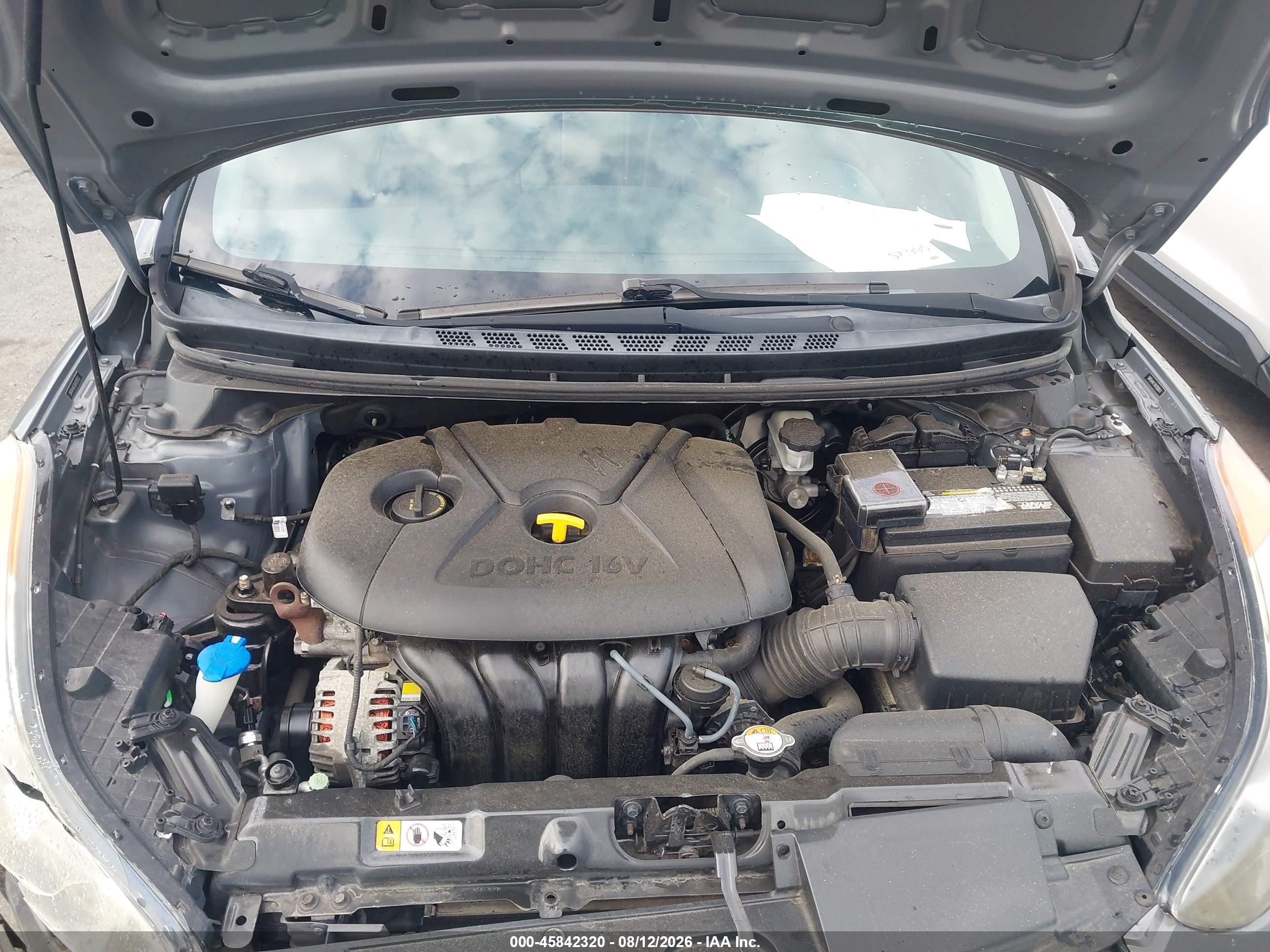 2013 Hyundai Elantra Limited Серый vin: 5NPDH4AEXDH282653