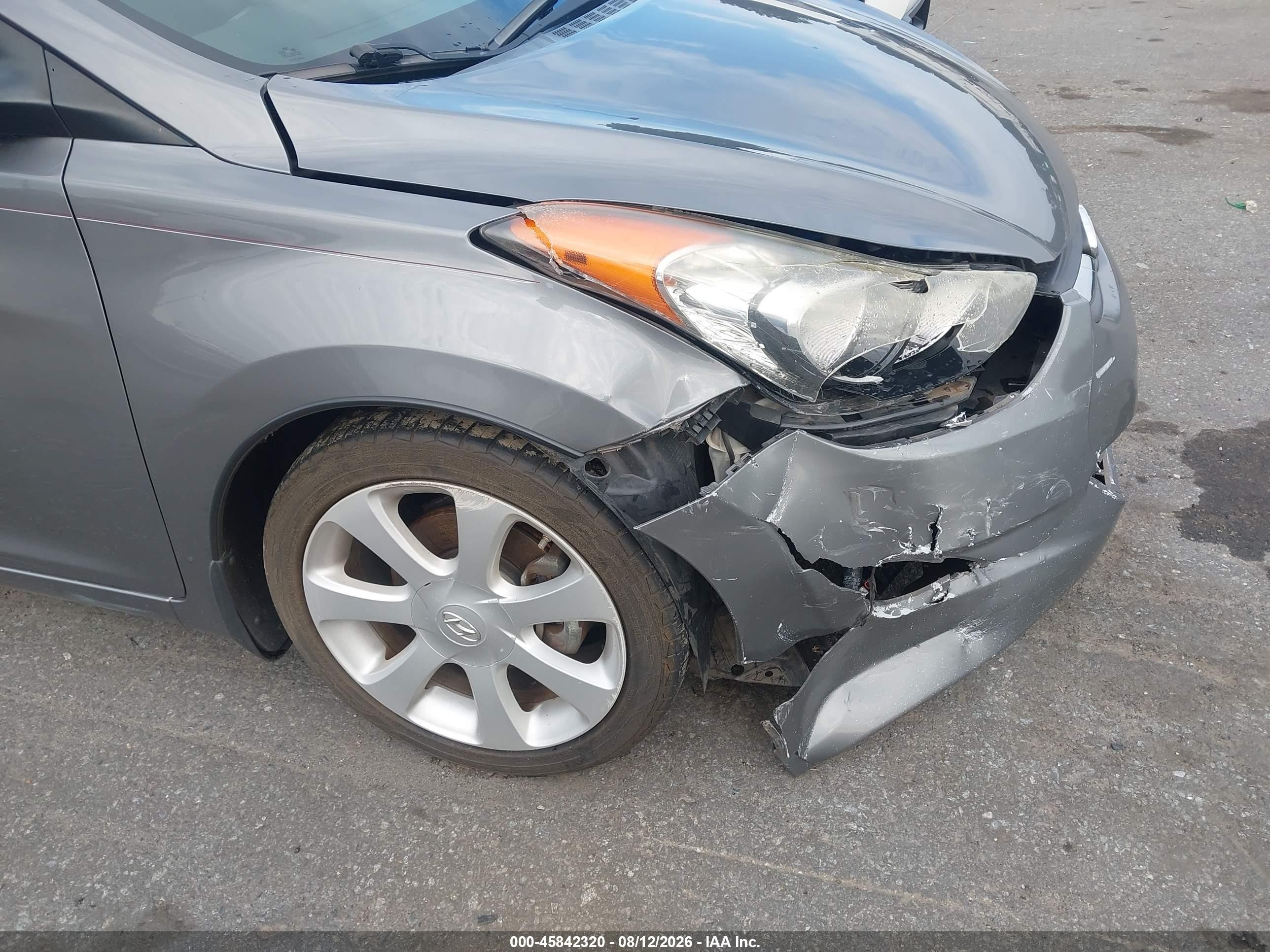 2013 Hyundai Elantra Limited Серый vin: 5NPDH4AEXDH282653