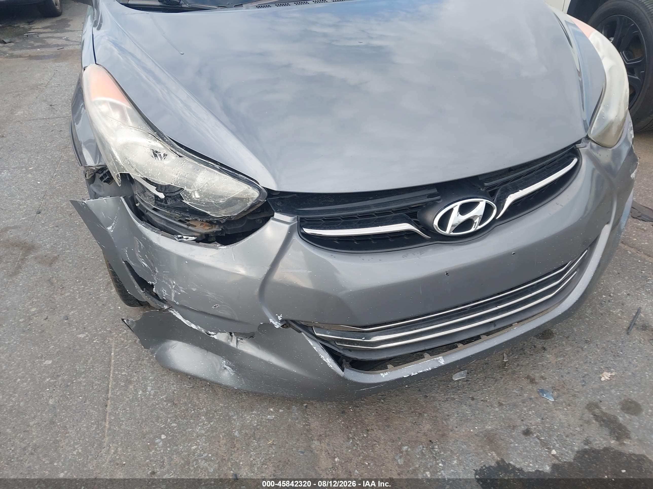 2013 Hyundai Elantra Limited Серый vin: 5NPDH4AEXDH282653