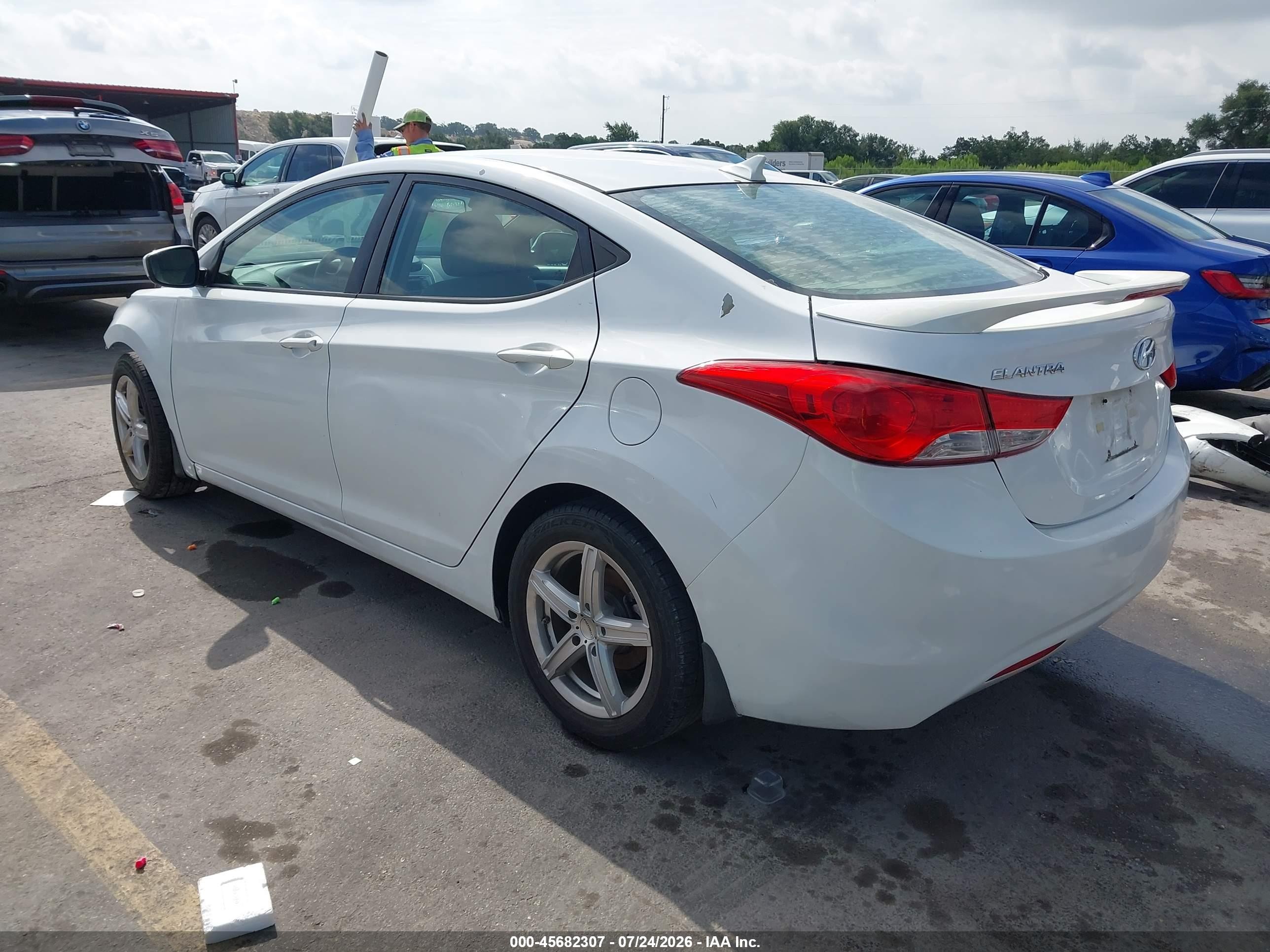 2013 Hyundai Elantra Gls Белый vin: 5NPDH4AEXDH282765