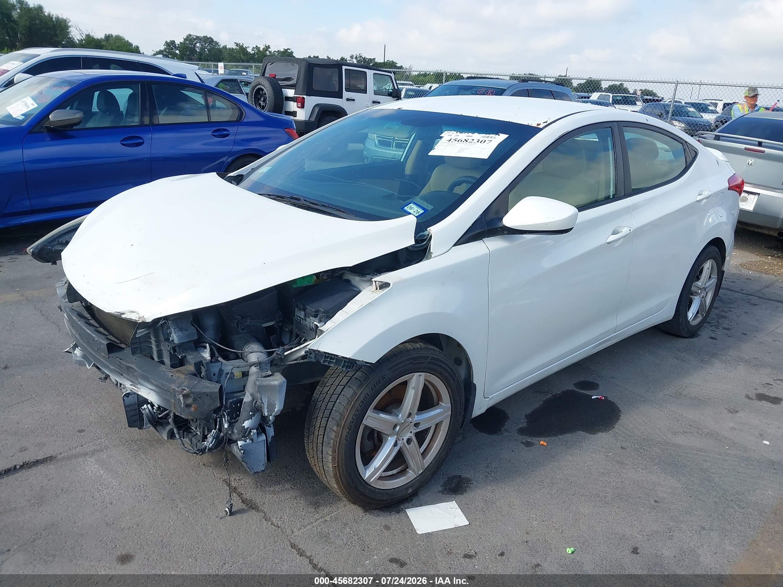 2013 Hyundai Elantra Gls Белый vin: 5NPDH4AEXDH282765