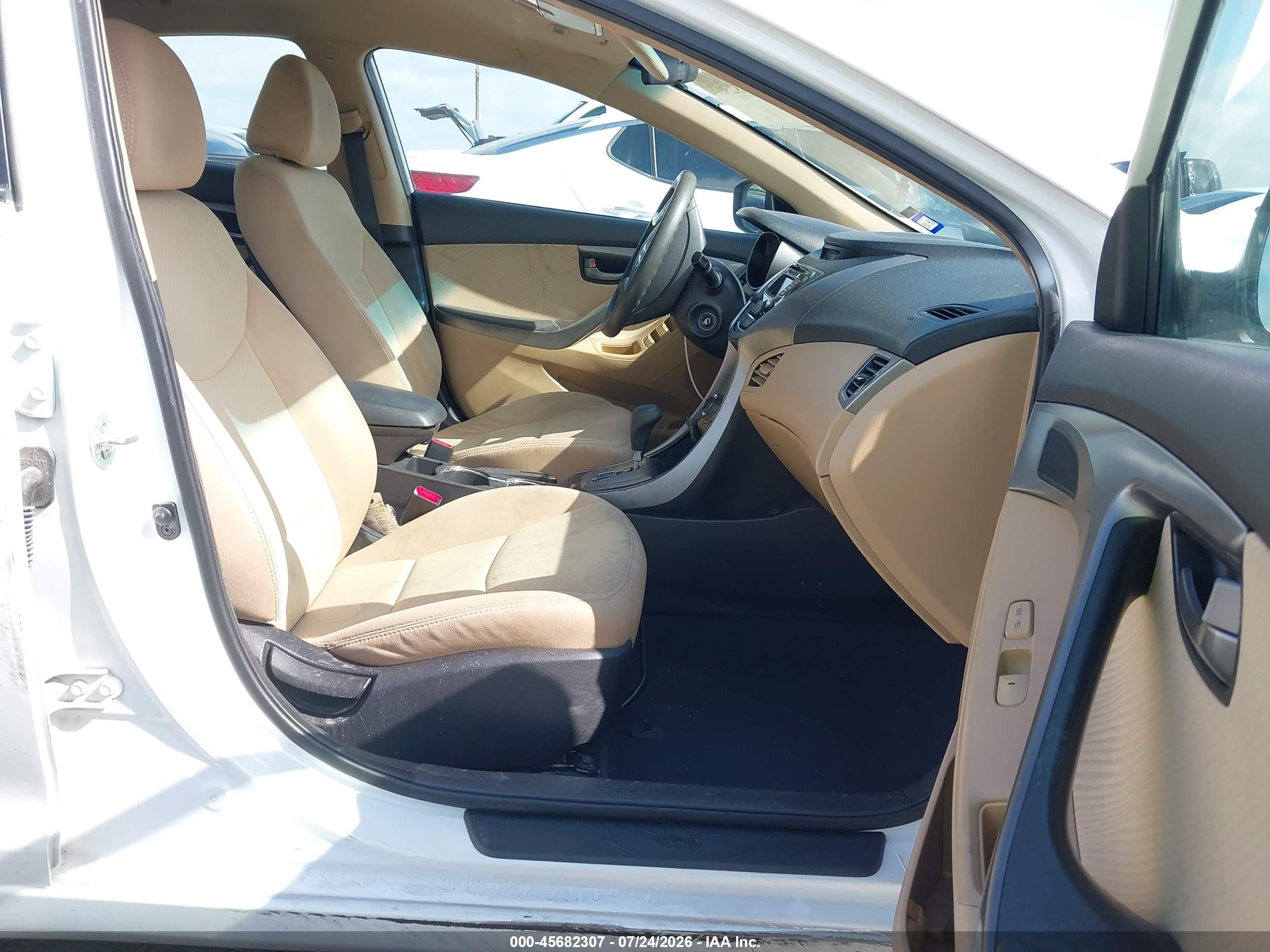 2013 Hyundai Elantra Gls Белый vin: 5NPDH4AEXDH282765