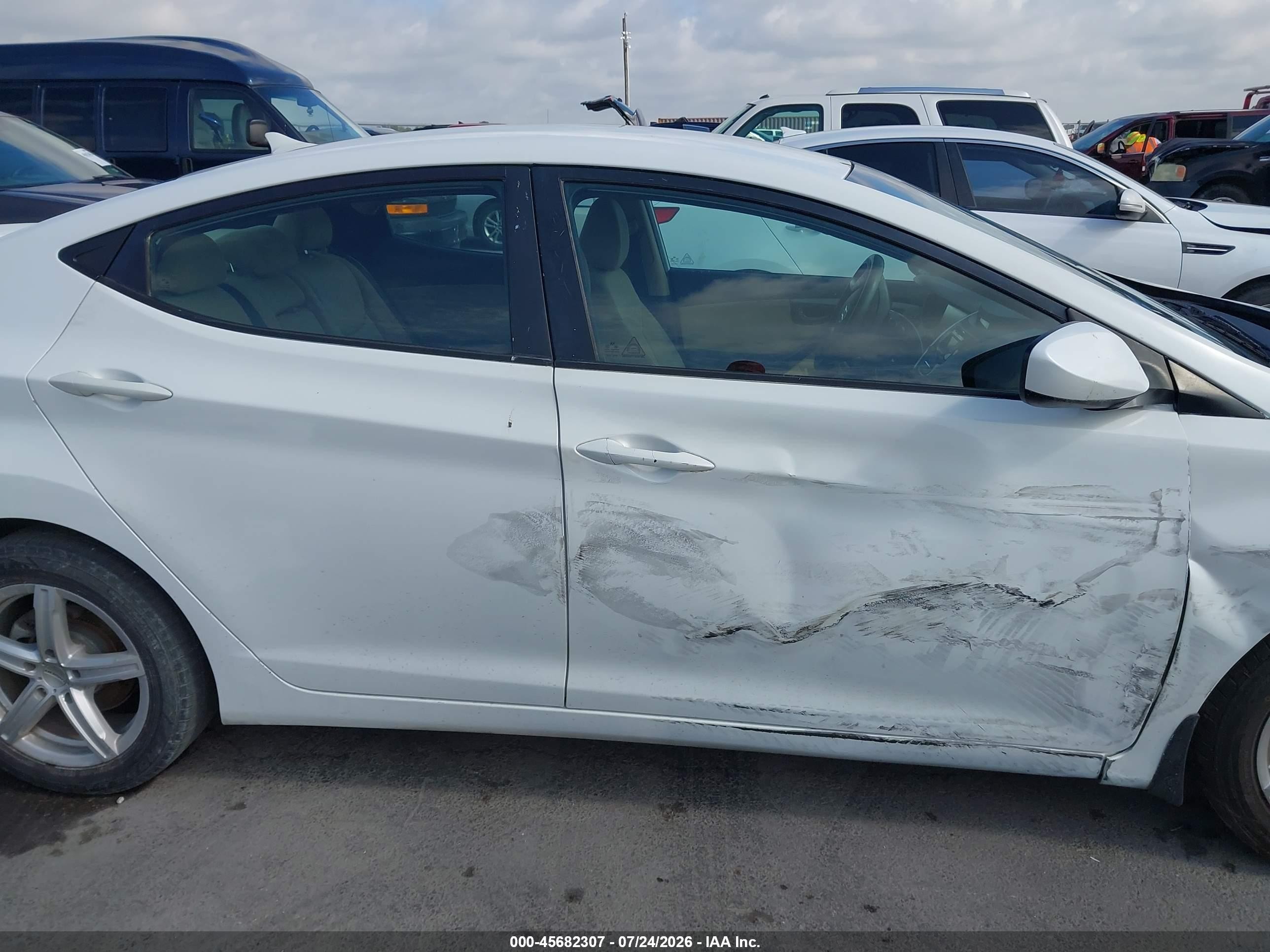 2013 Hyundai Elantra Gls Белый vin: 5NPDH4AEXDH282765