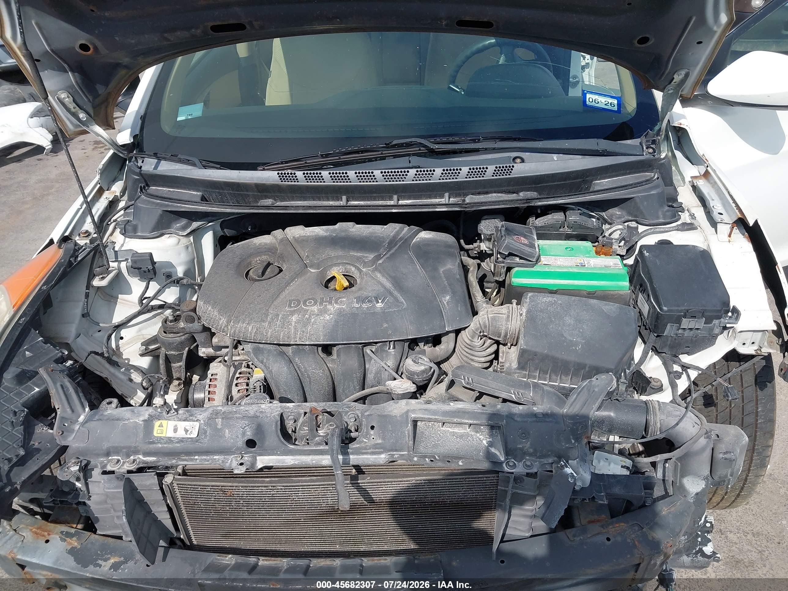 2013 Hyundai Elantra Gls Белый vin: 5NPDH4AEXDH282765