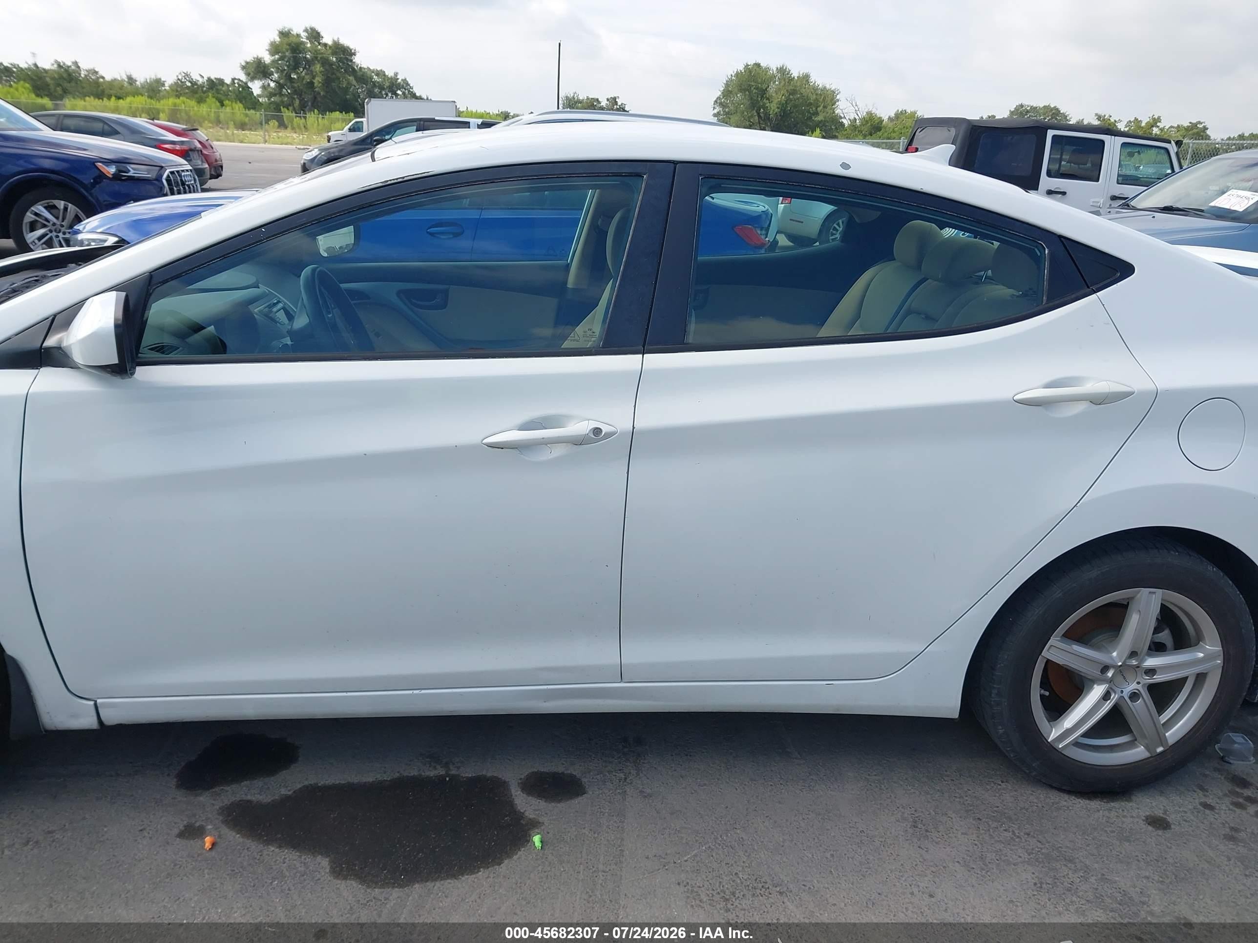 2013 Hyundai Elantra Gls Белый vin: 5NPDH4AEXDH282765