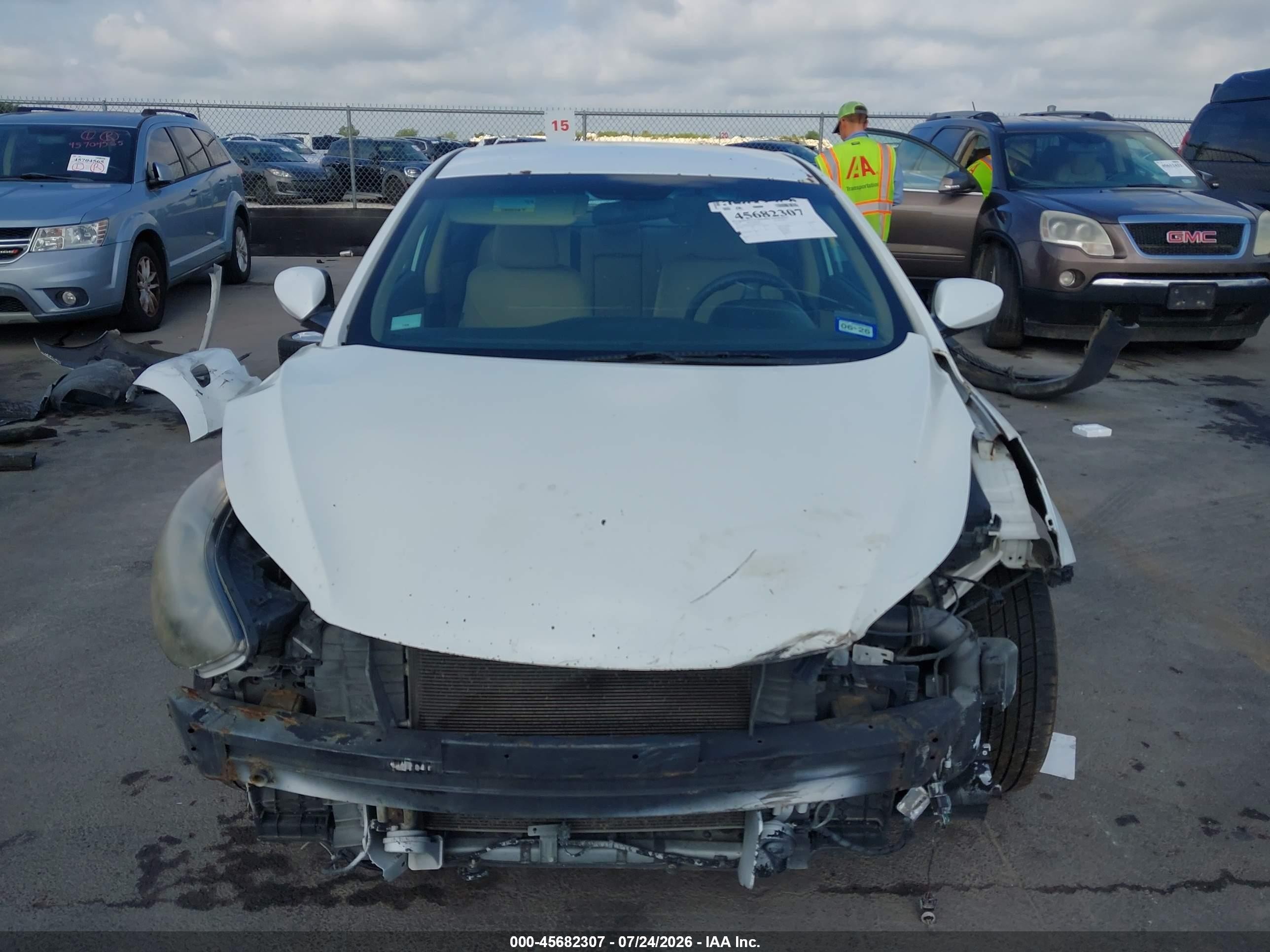 2013 Hyundai Elantra Gls Белый vin: 5NPDH4AEXDH282765