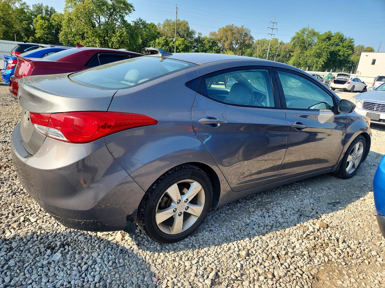 2013 Hyundai Elantra Gls Gray vin: 5NPDH4AEXDH288825