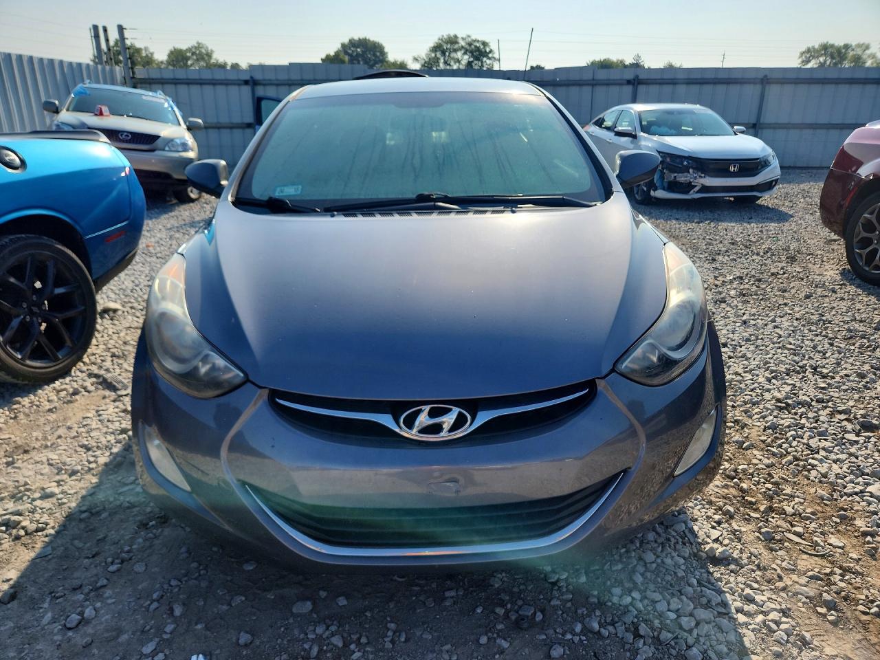2013 Hyundai Elantra Gls Gray vin: 5NPDH4AEXDH288825