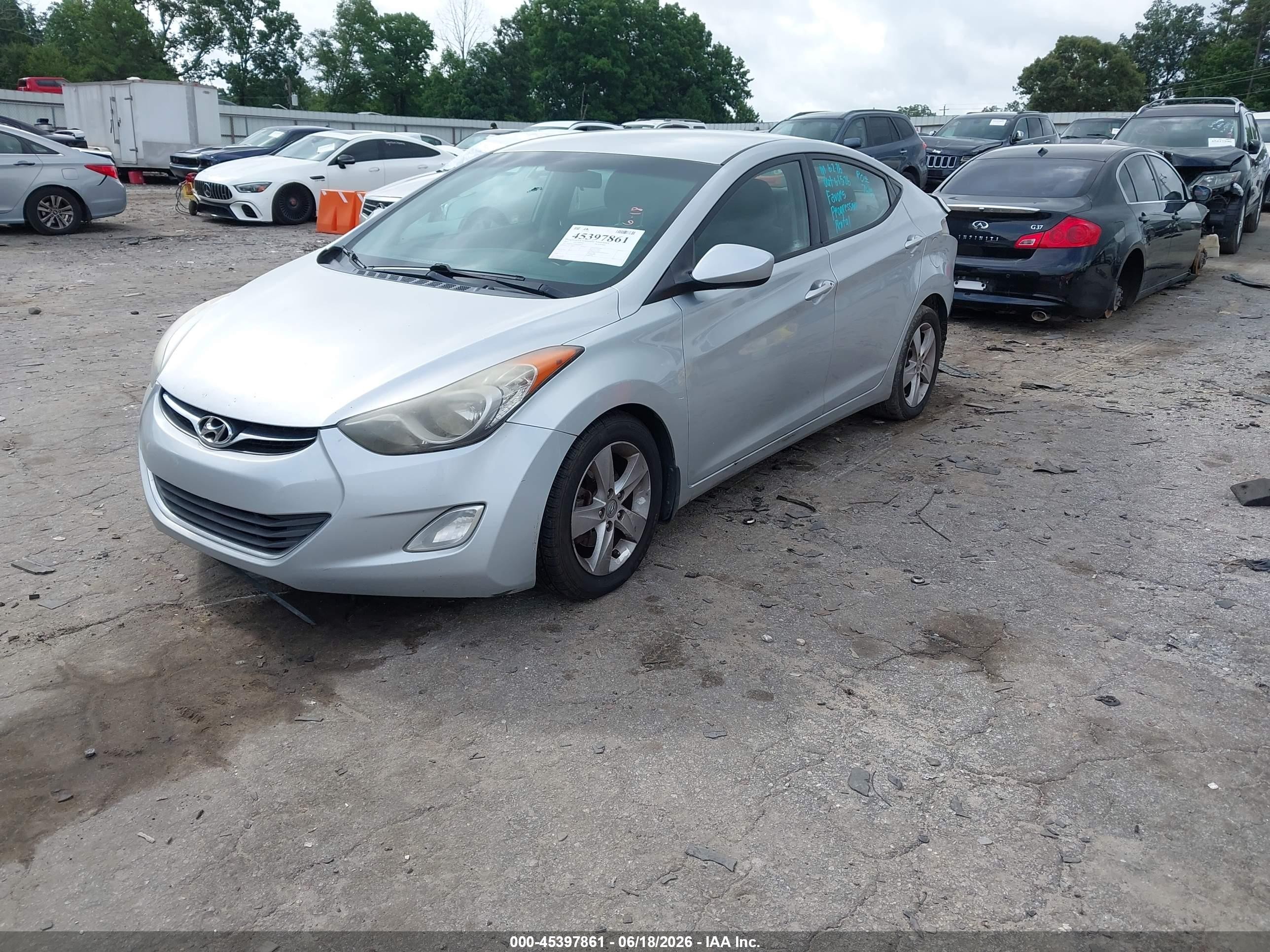 2013 Hyundai Elantra Gls Silver vin: 5NPDH4AEXDH294351