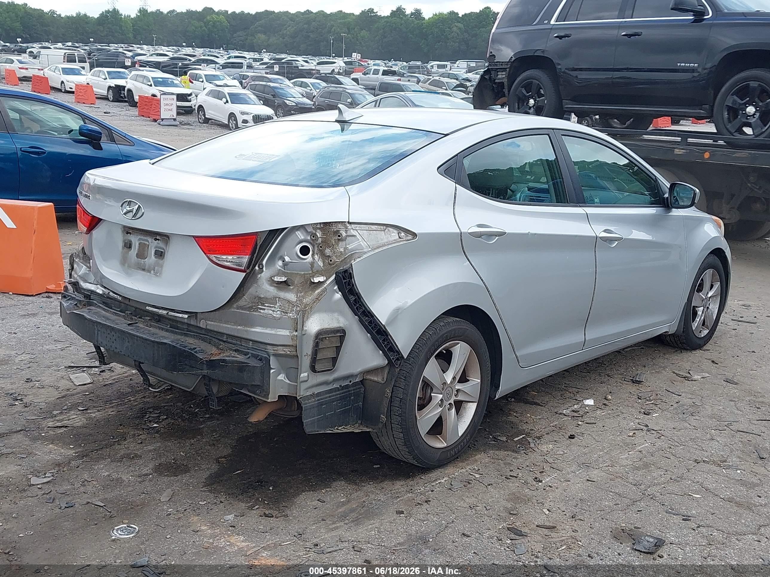 2013 Hyundai Elantra Gls Silver vin: 5NPDH4AEXDH294351