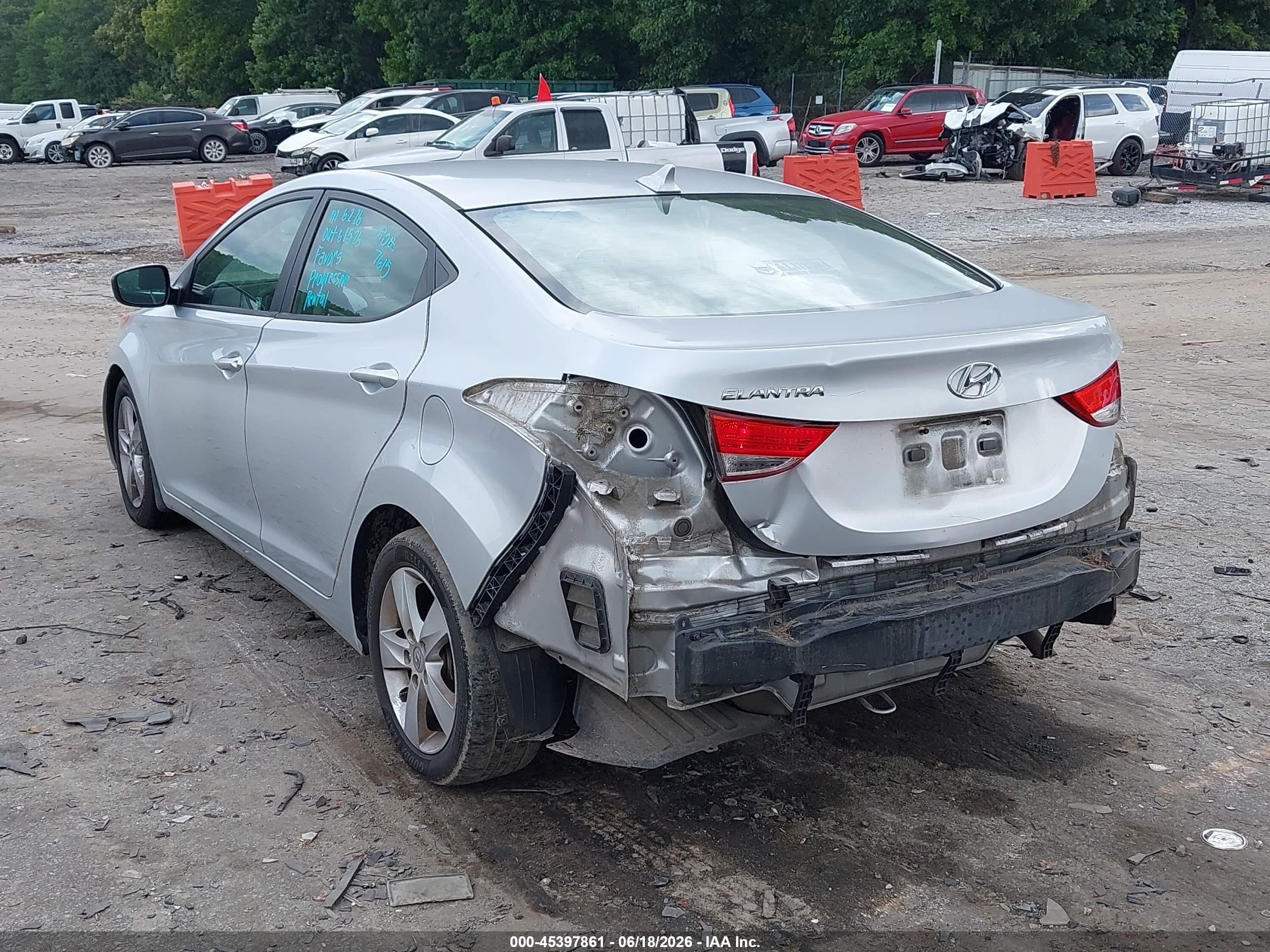 2013 Hyundai Elantra Gls Silver vin: 5NPDH4AEXDH294351