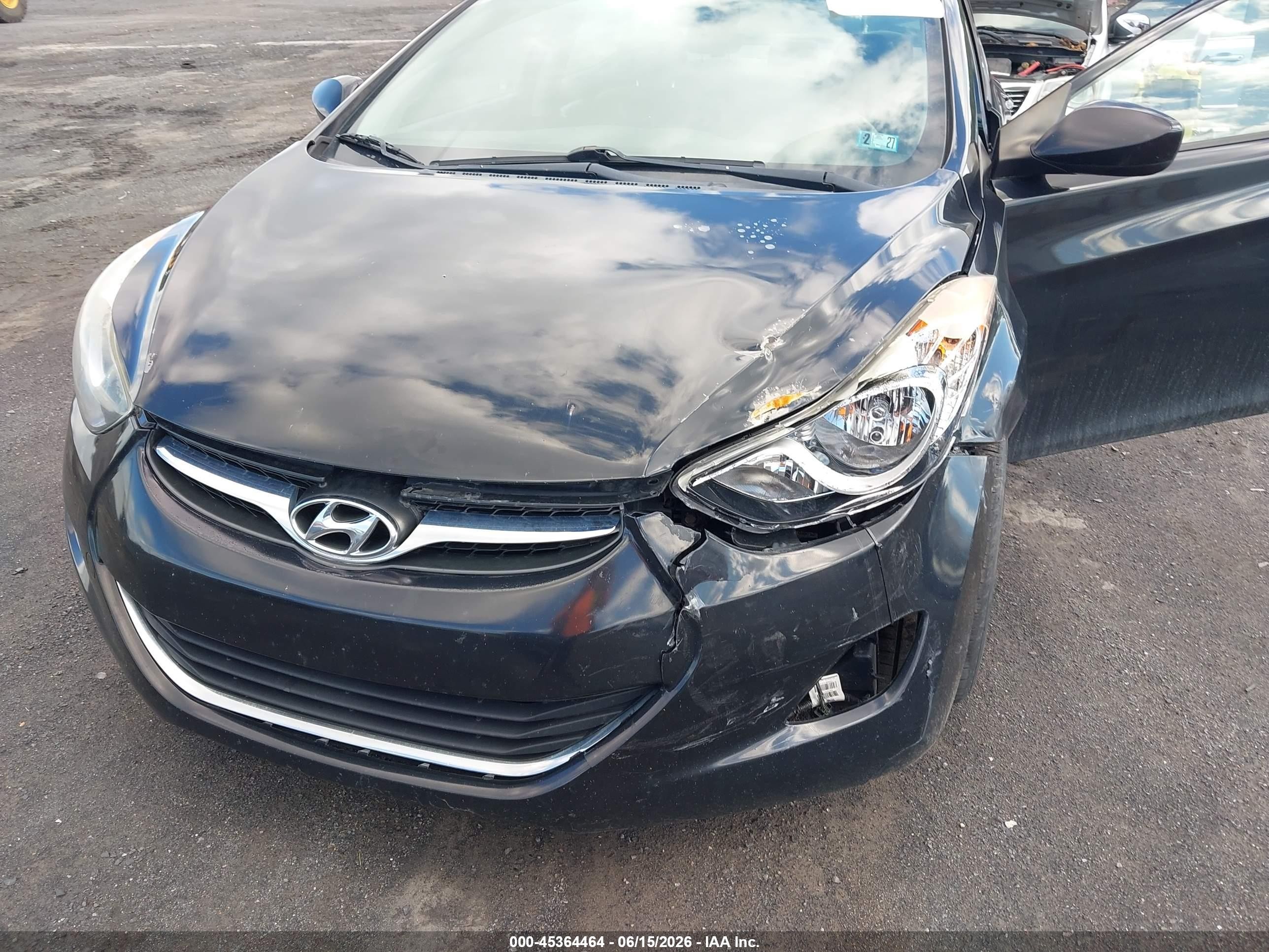 2013 Hyundai Elantra Gls Black vin: 5NPDH4AEXDH299369