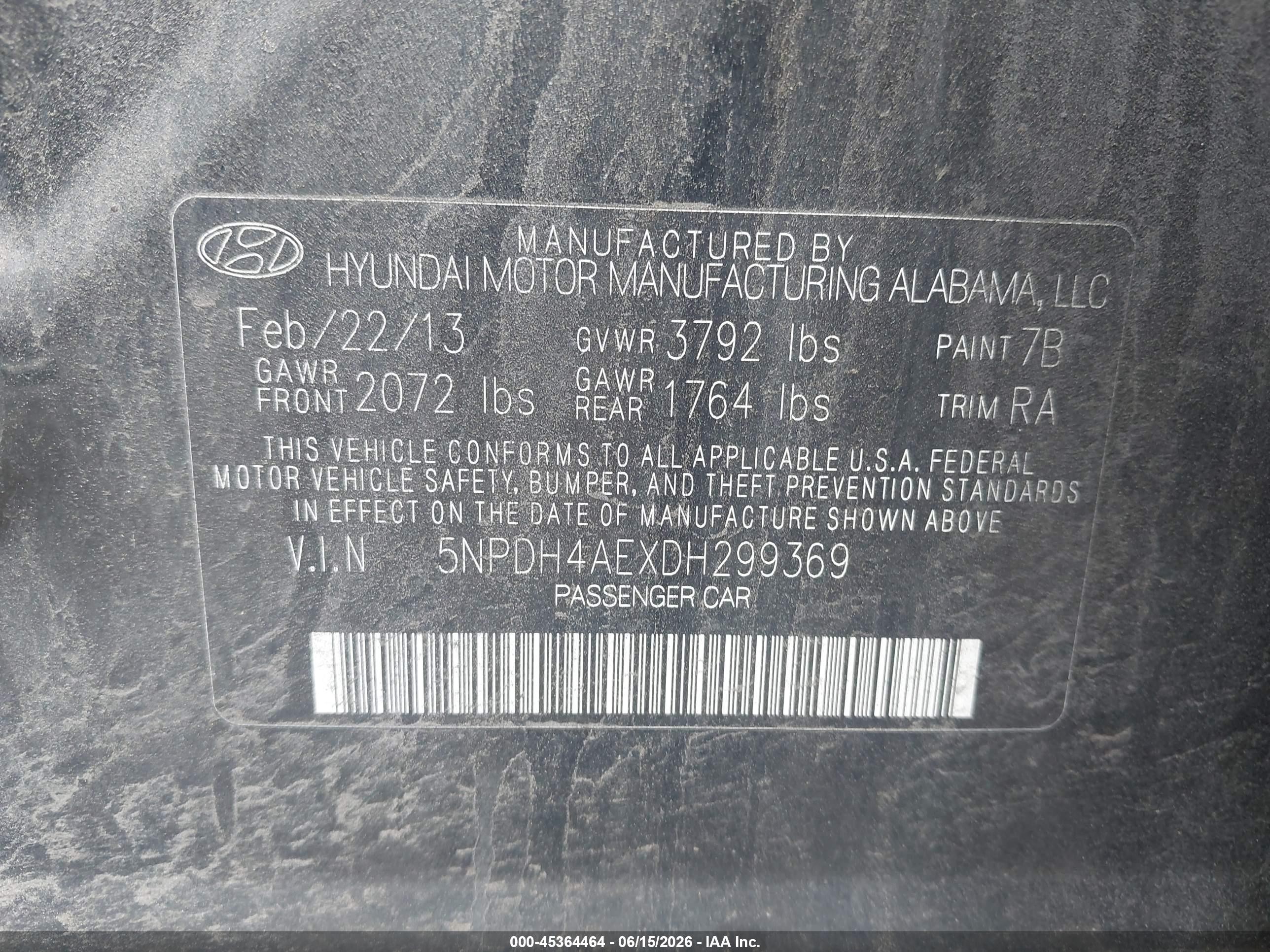2013 Hyundai Elantra Gls Black vin: 5NPDH4AEXDH299369