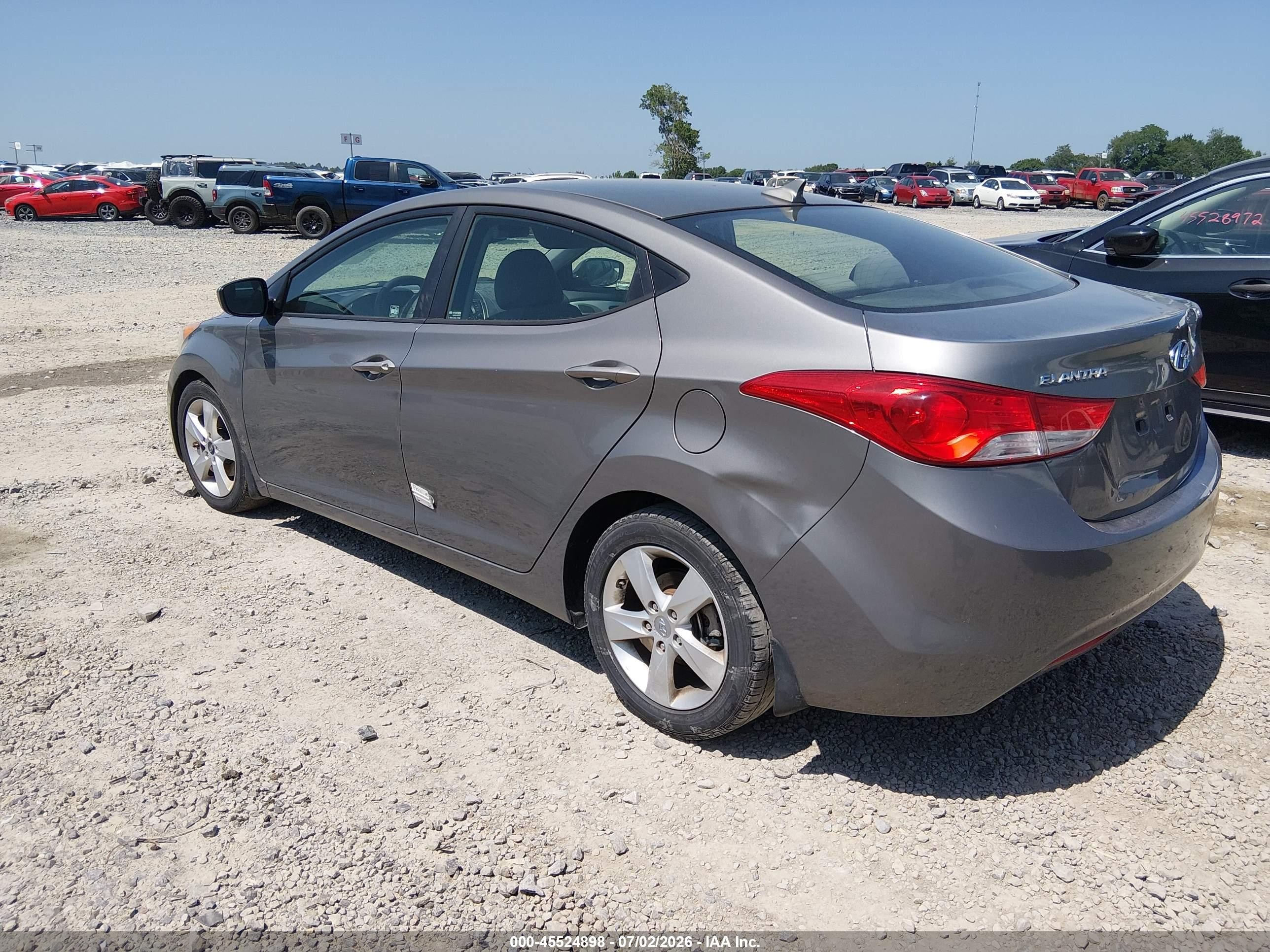 2013 Hyundai Elantra Gls Gray vin: 5NPDH4AEXDH301749