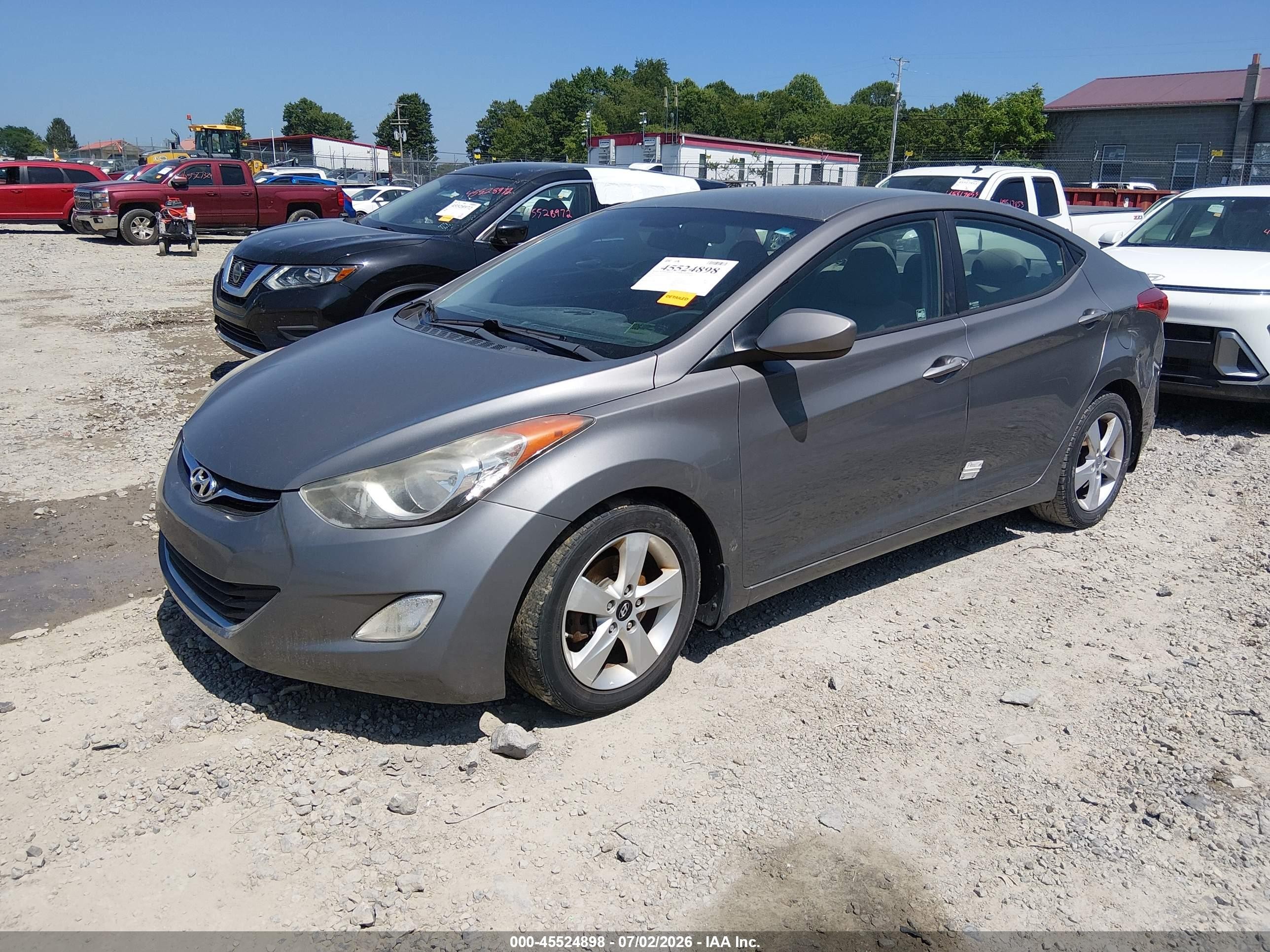 2013 Hyundai Elantra Gls Gray vin: 5NPDH4AEXDH301749
