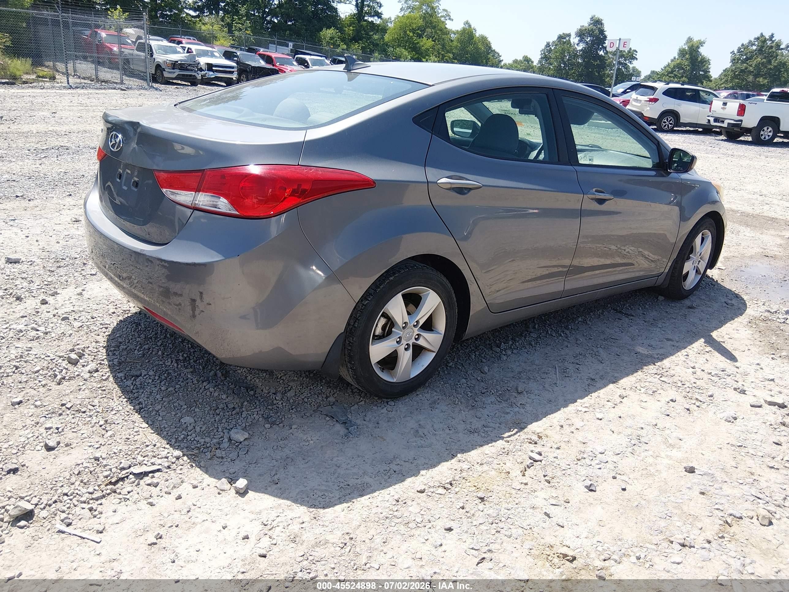 2013 Hyundai Elantra Gls Gray vin: 5NPDH4AEXDH301749