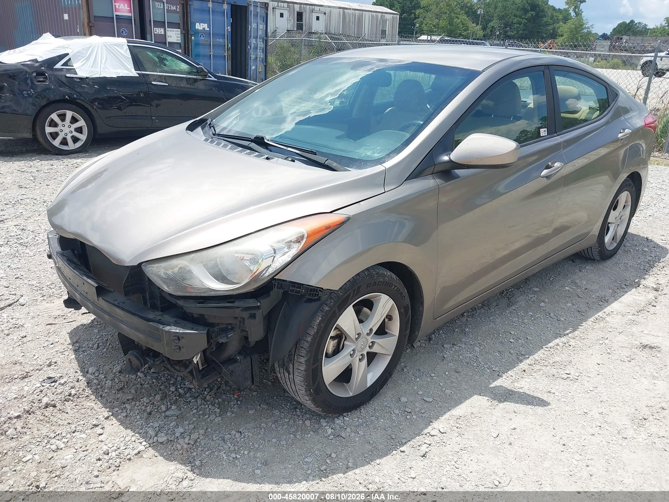 2013 Hyundai Elantra Gls Gray vin: 5NPDH4AEXDH312184