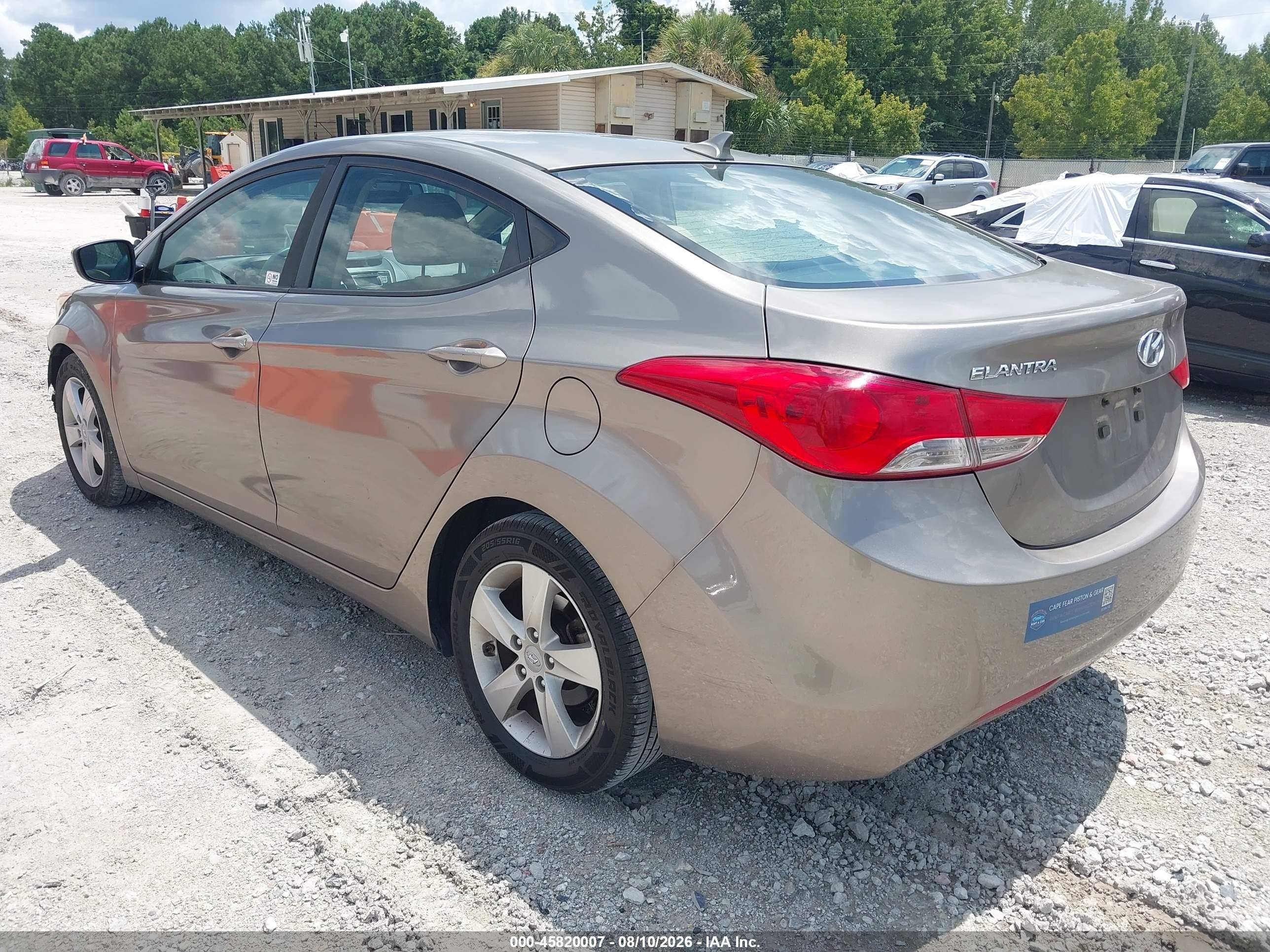 2013 Hyundai Elantra Gls Gray vin: 5NPDH4AEXDH312184
