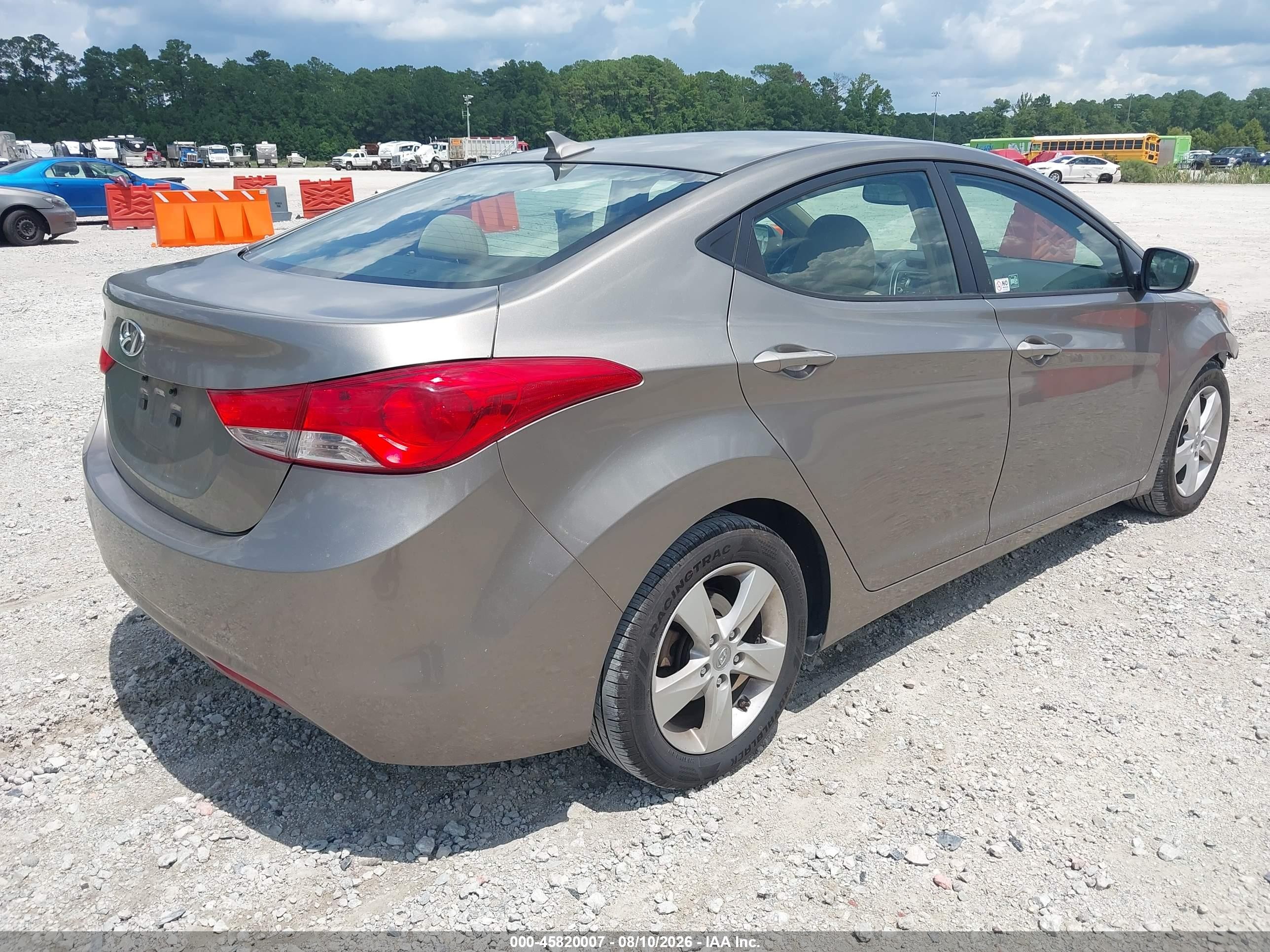 2013 Hyundai Elantra Gls Gray vin: 5NPDH4AEXDH312184