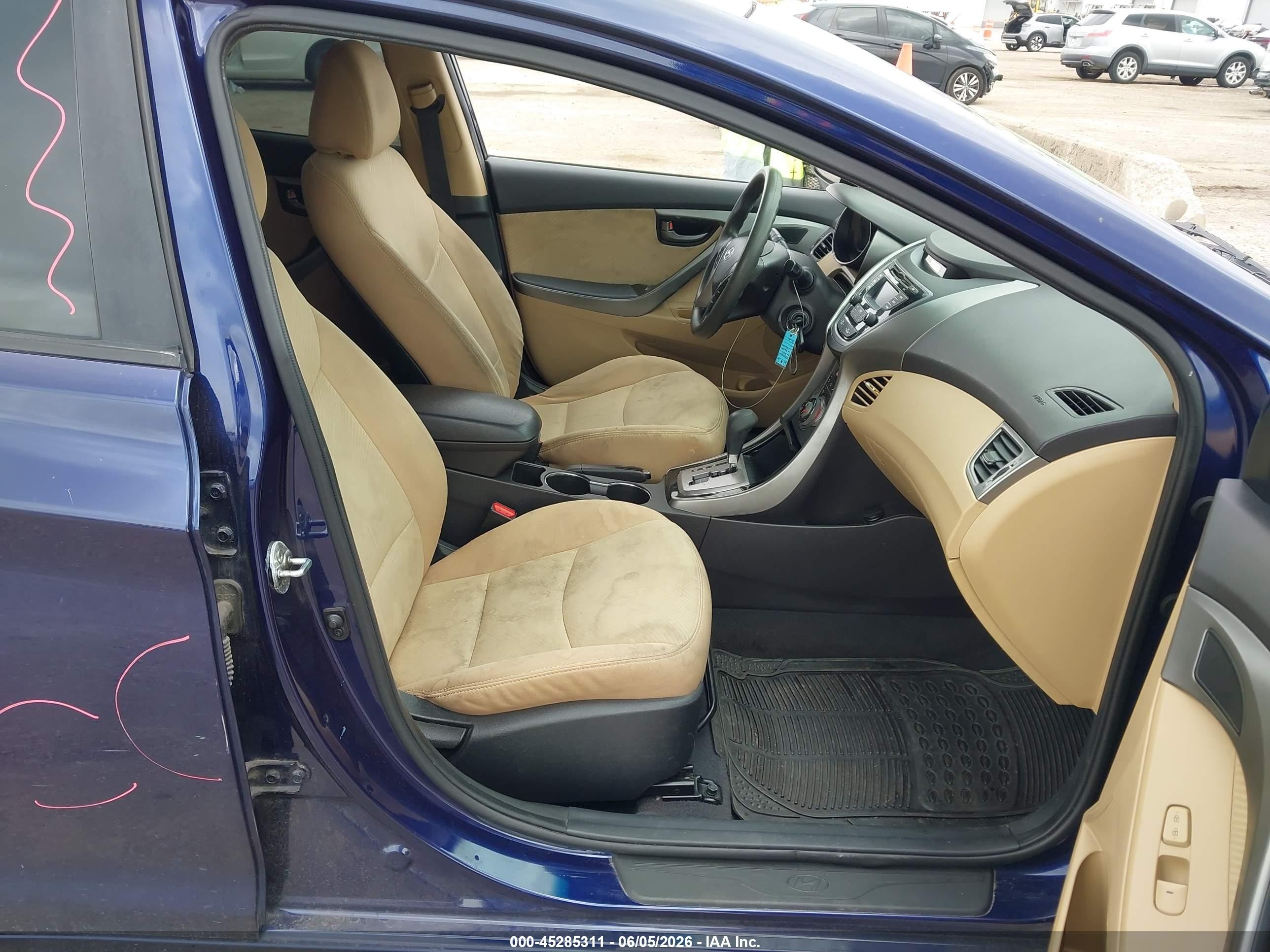 2013 Hyundai Elantra Gls Blue vin: 5NPDH4AEXDH312573