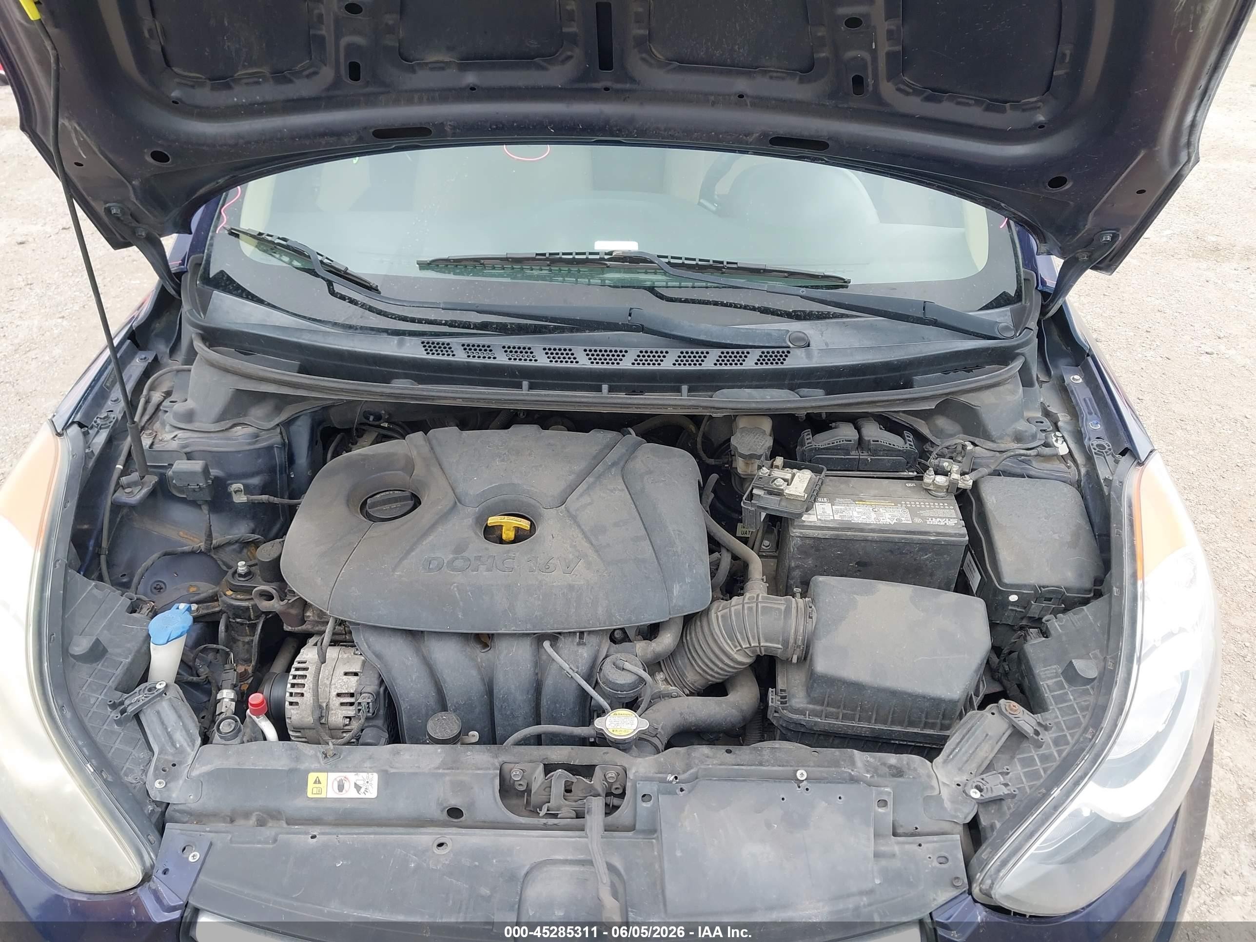 2013 Hyundai Elantra Gls Blue vin: 5NPDH4AEXDH312573