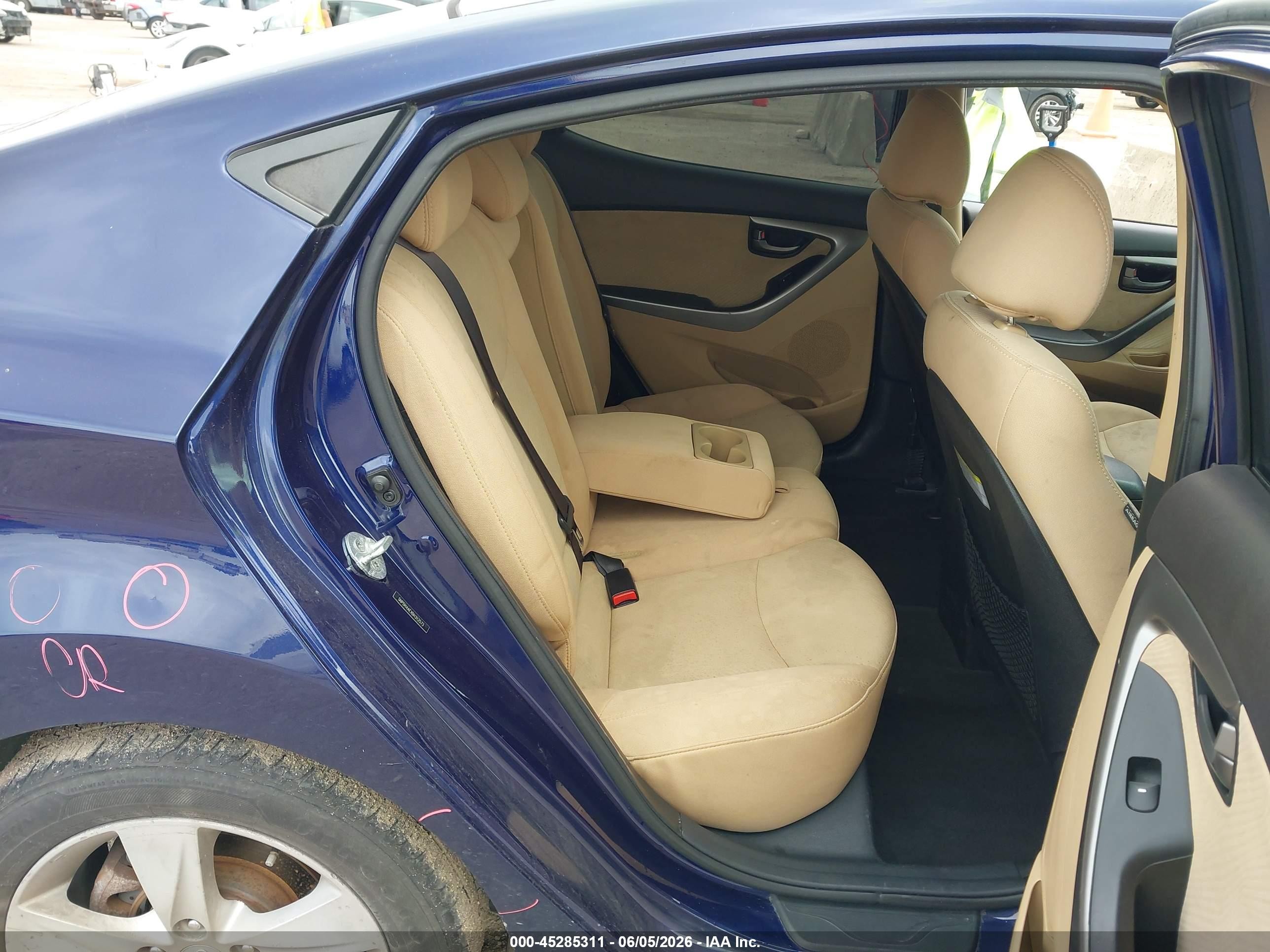 2013 Hyundai Elantra Gls Blue vin: 5NPDH4AEXDH312573