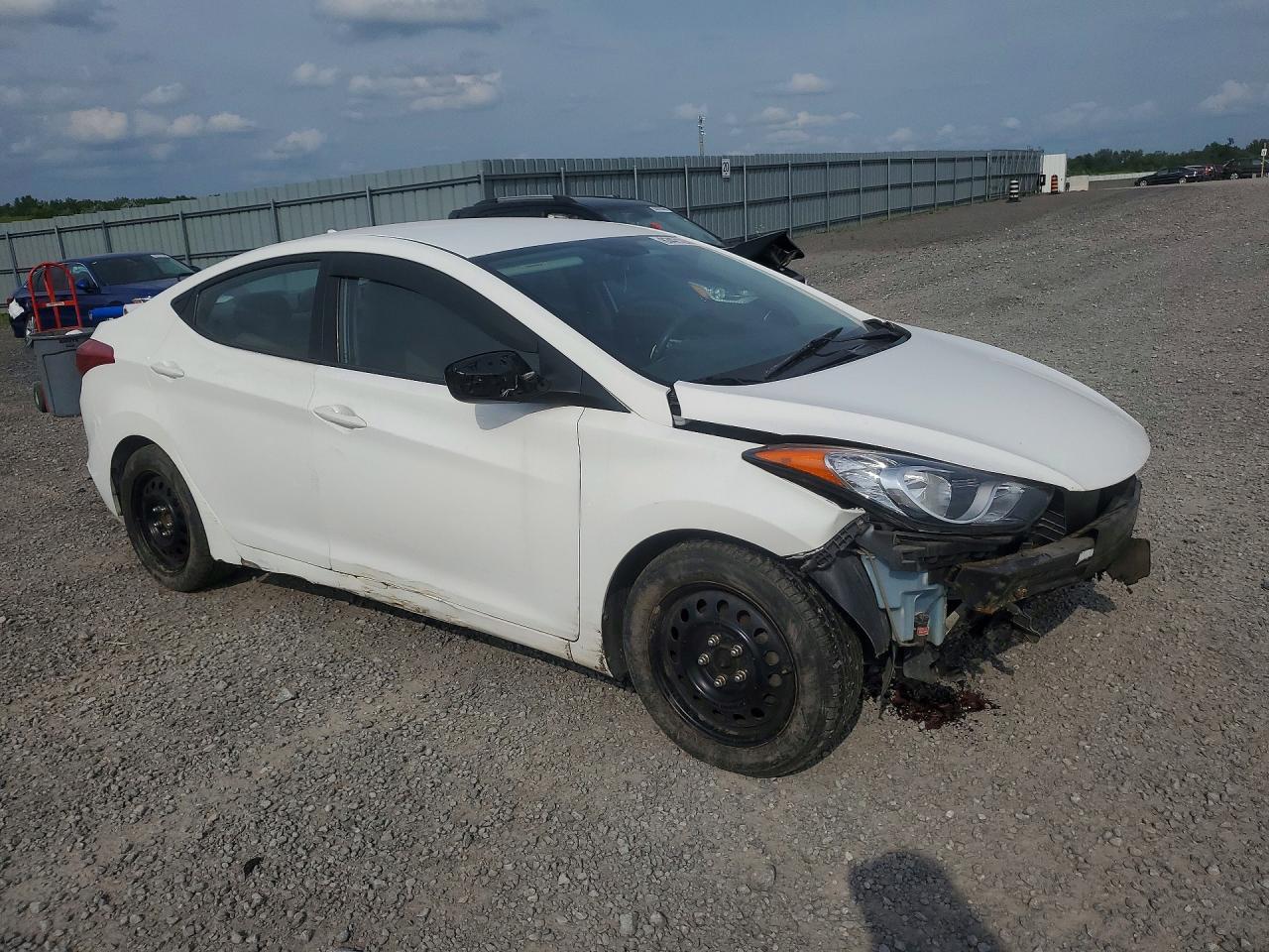 2013 Hyundai Elantra Gls White vin: 5NPDH4AEXDH313979